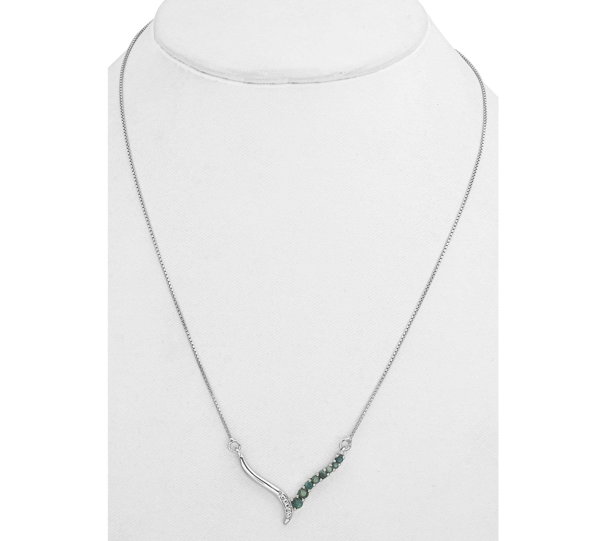 Affinity Gems Corundum & White Zircon Necklace,Sterling