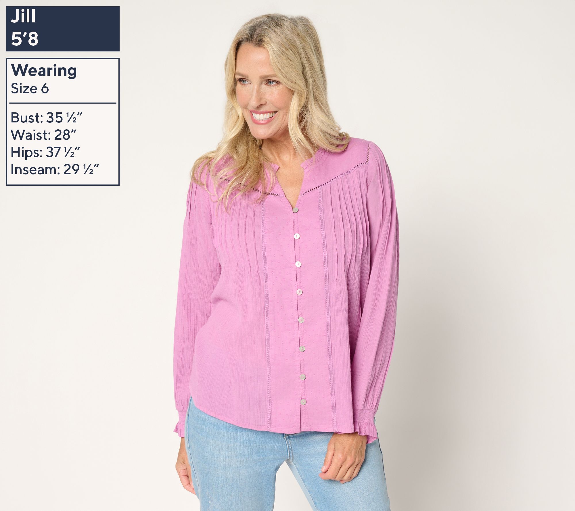 Ree by the Pioneer Woman 100% Cotton Clip Dot Blouse