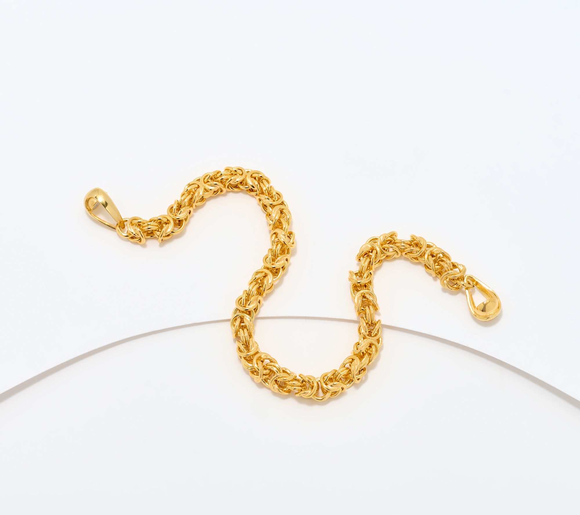 UltraFine 950 Silver Byzantine Chain Magnetic Clasp Bracelet