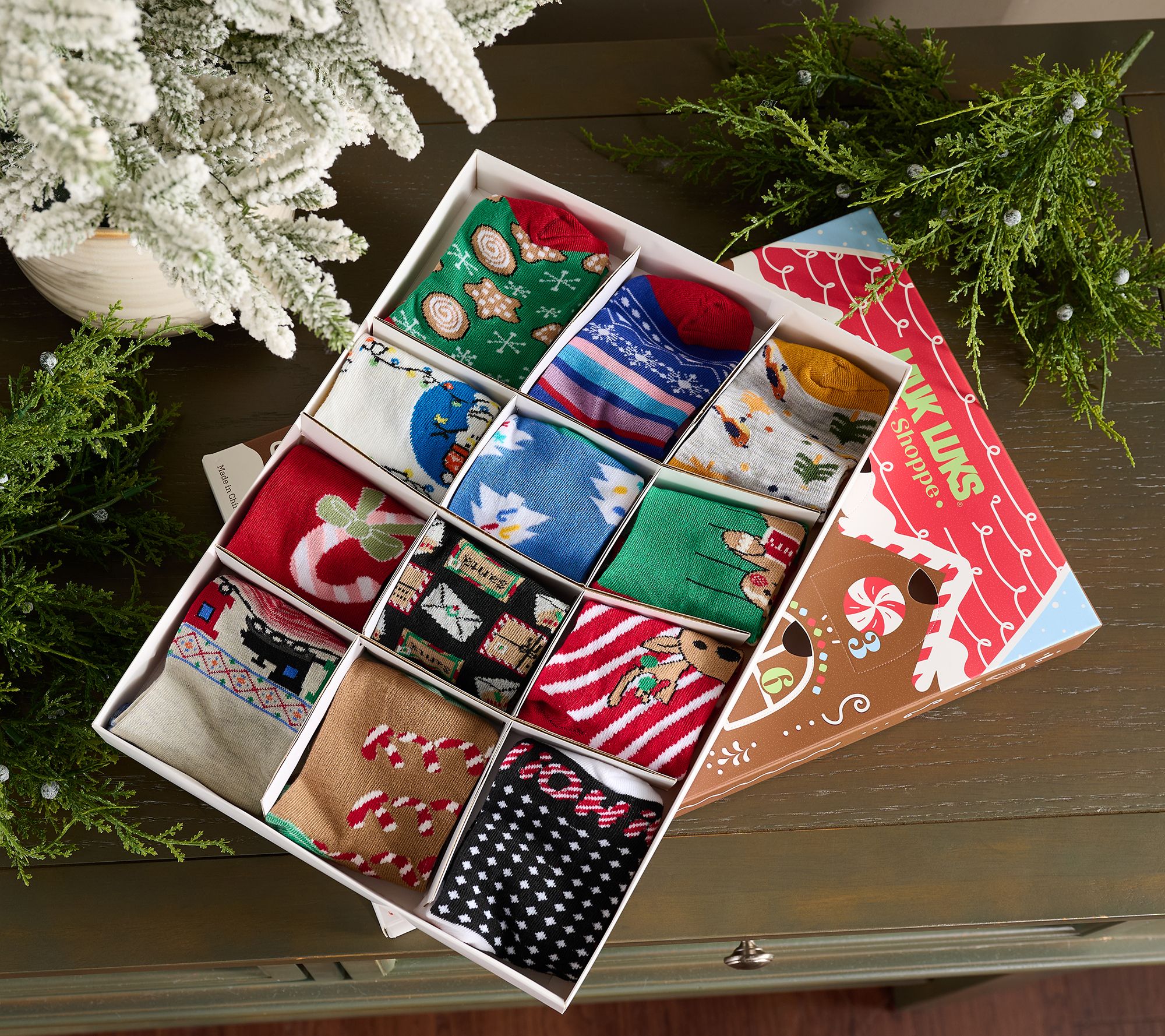 MUK LUKS Kid's 12 Days of Christmas Socks