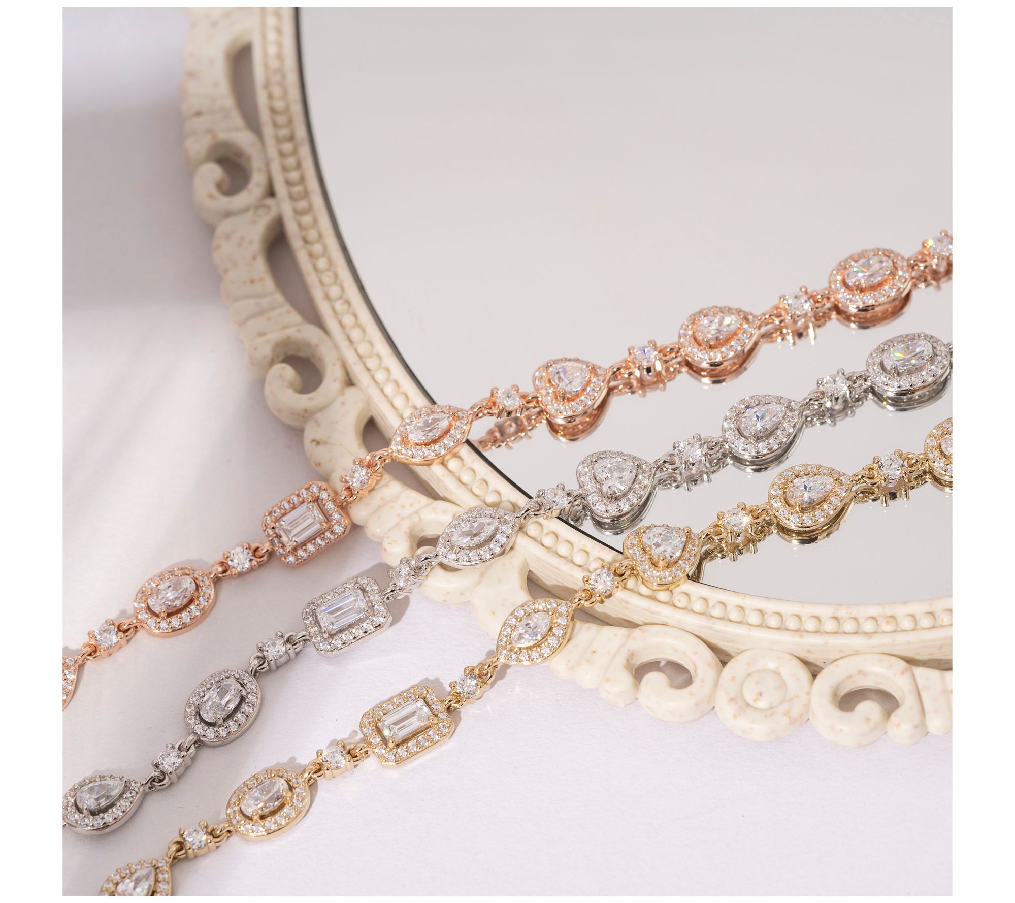 Diamonique 4.50 cttw Tennis Bracelet, Sterling Silver