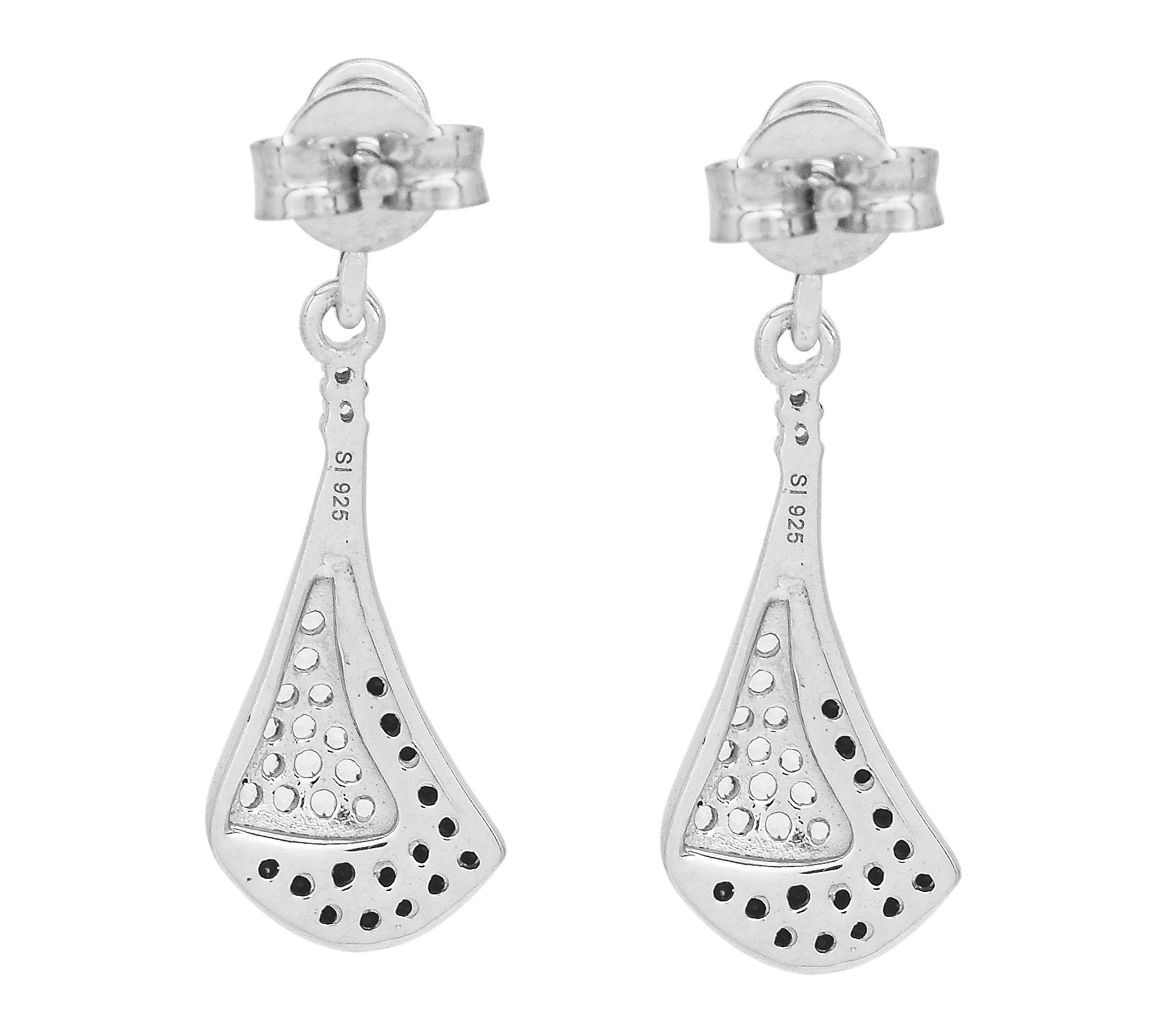 Affinity Gems Spinel & Zircon Dangling Earrings, Sterling