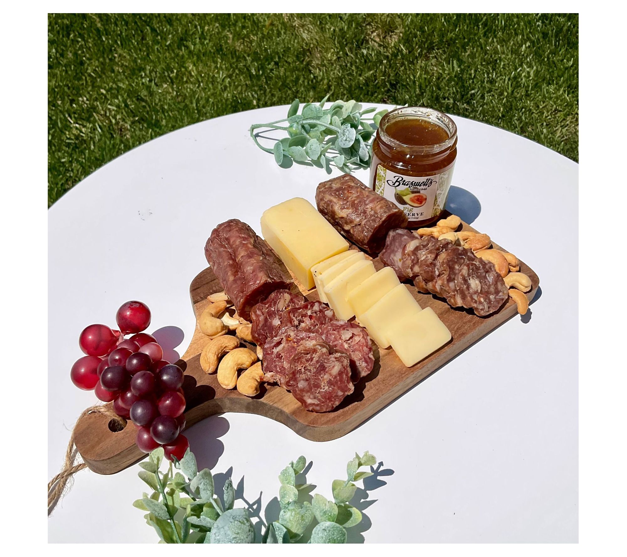 Sergio's Acacia Wood 6-Piece Salami & Cheese Set