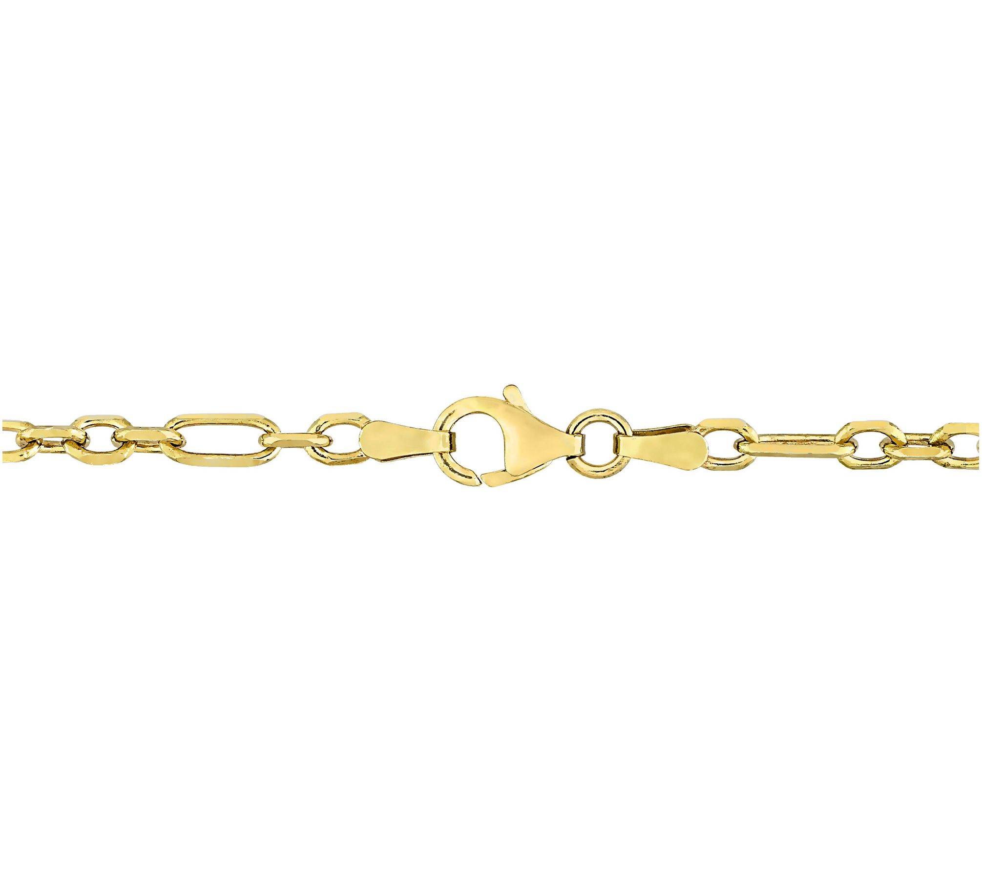 3 mm Diamond Cut Figaro Chain Bracelet, Sterlin