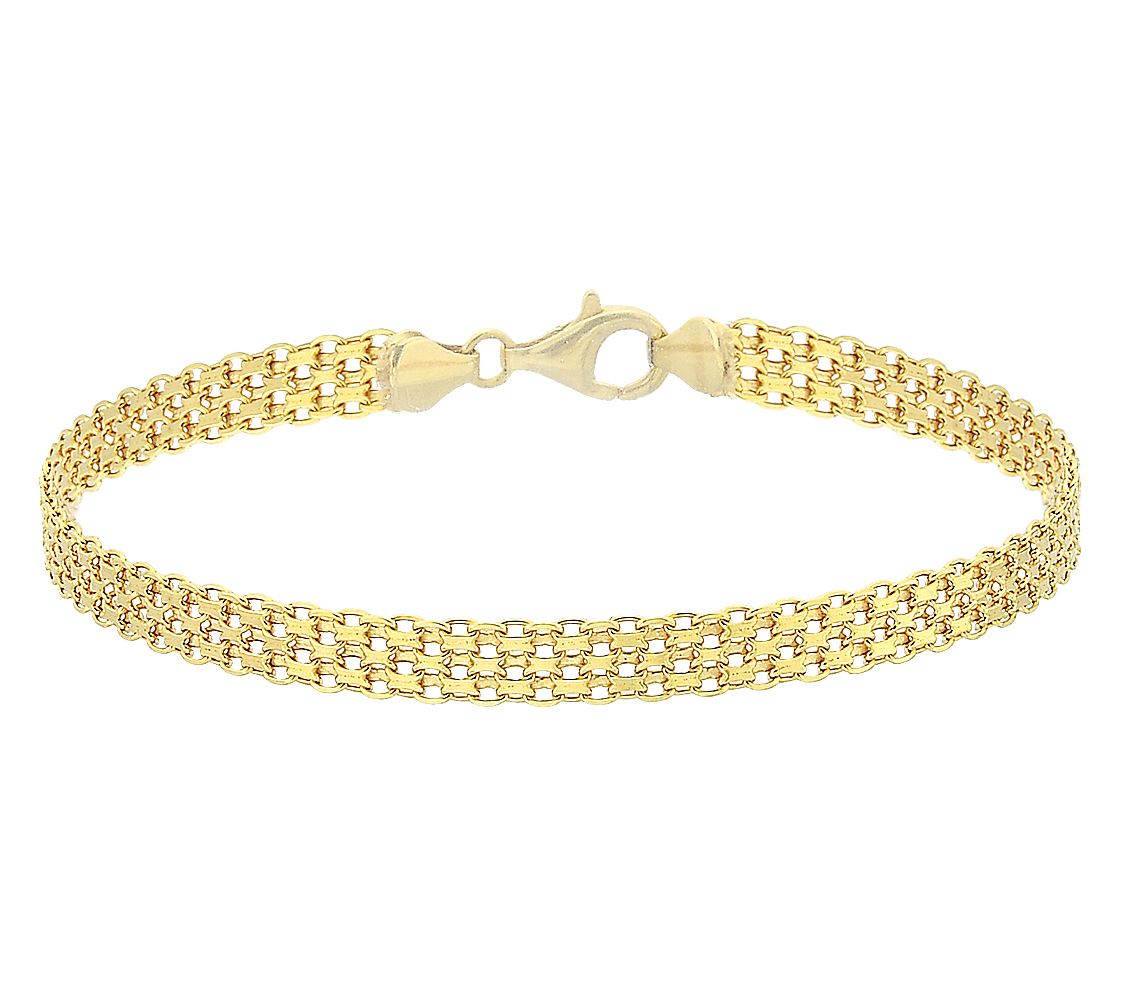 Silver Style 5mm Solid Bismark Chain Bracelet, Sterling