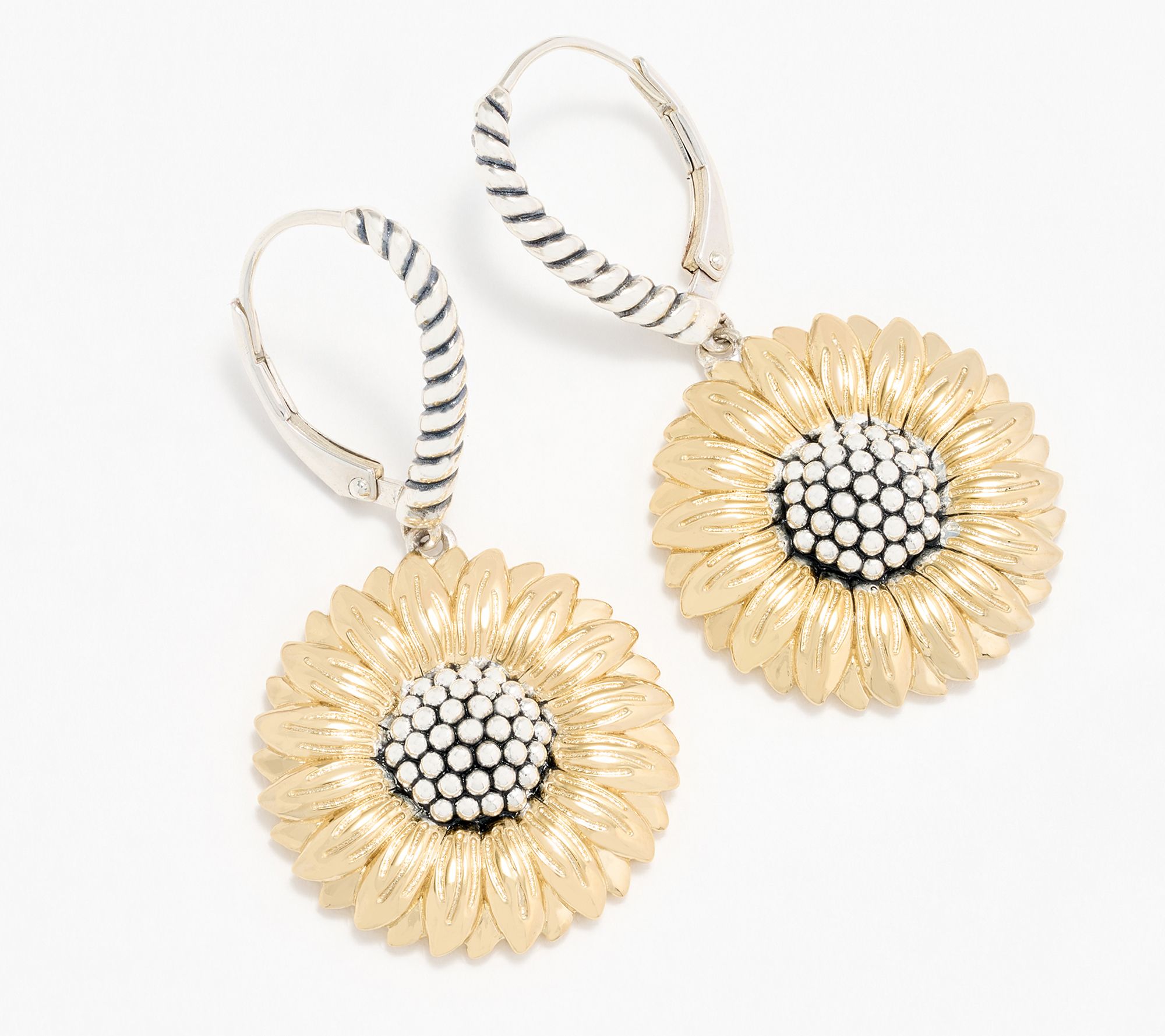 Christian James by Scott Grimes Two-tone Floral Suower Earrings