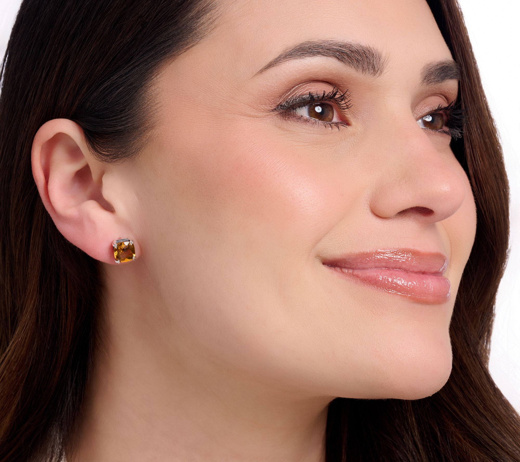 Christian James by Scott Grimes Sterling Silver Cushion Cut Stud Earrings