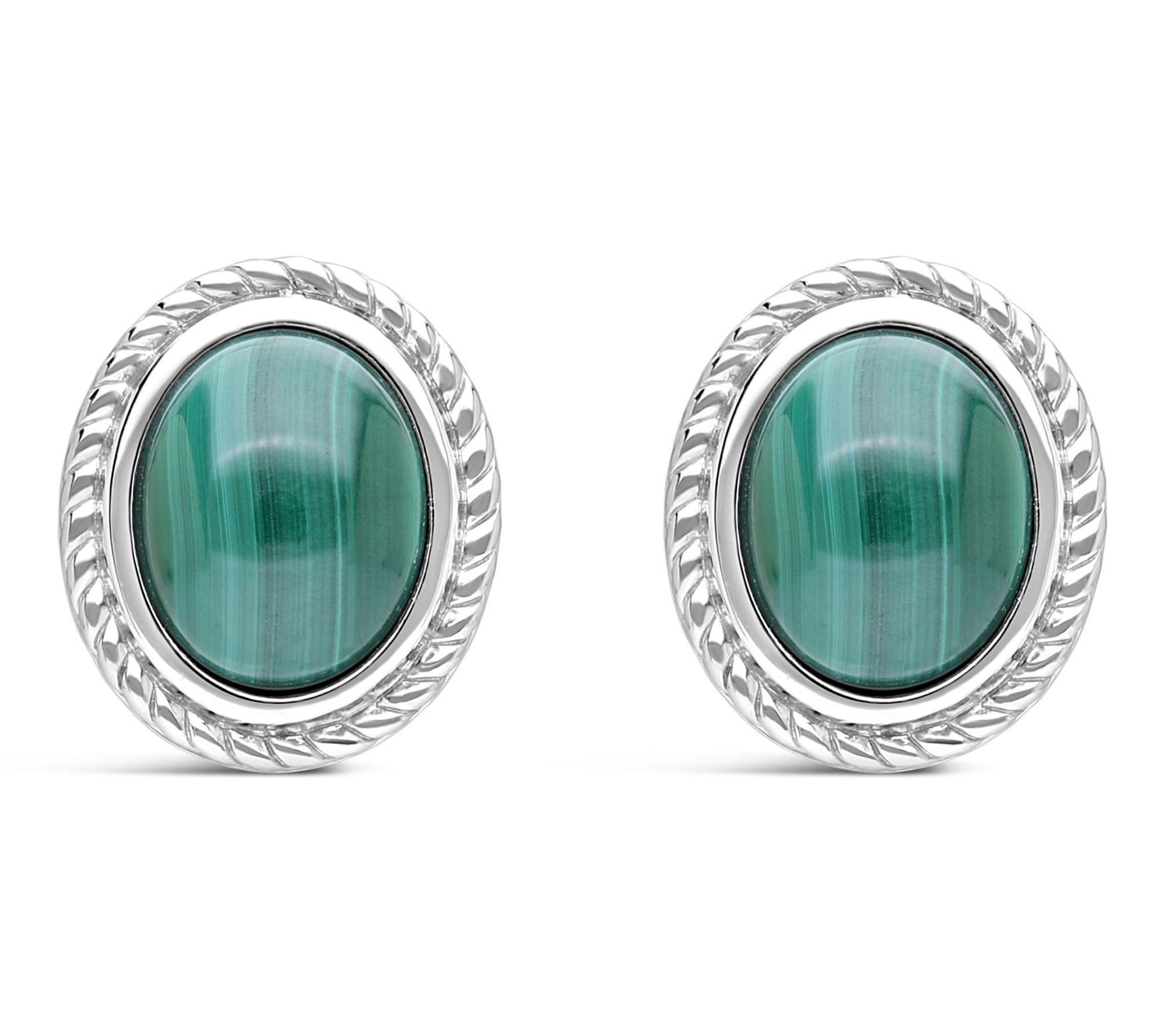 Ariva Sterling Arden Oval Gemstone Earrings
