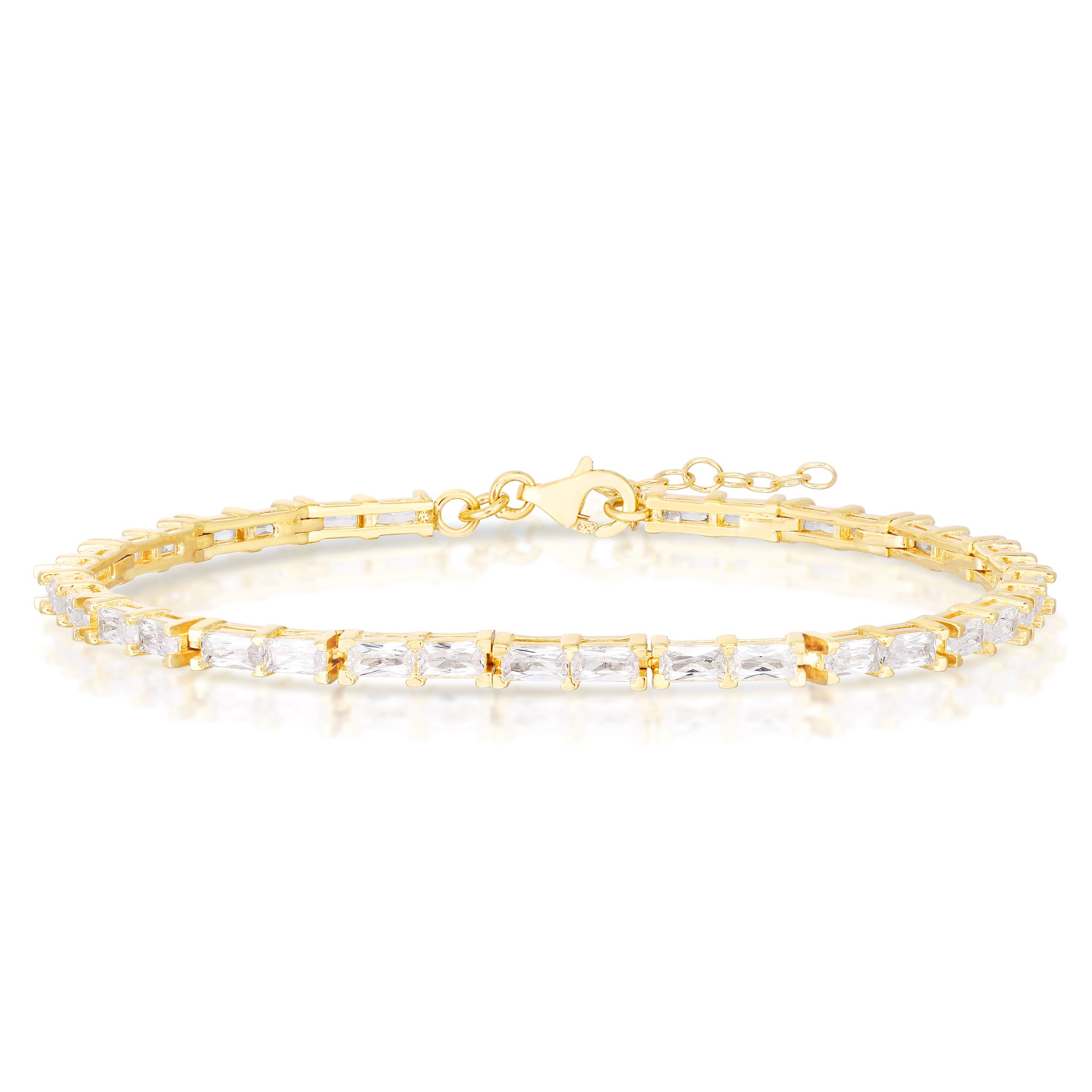 Sterlina Silver Baguette Tennis Bracelet, Sterling