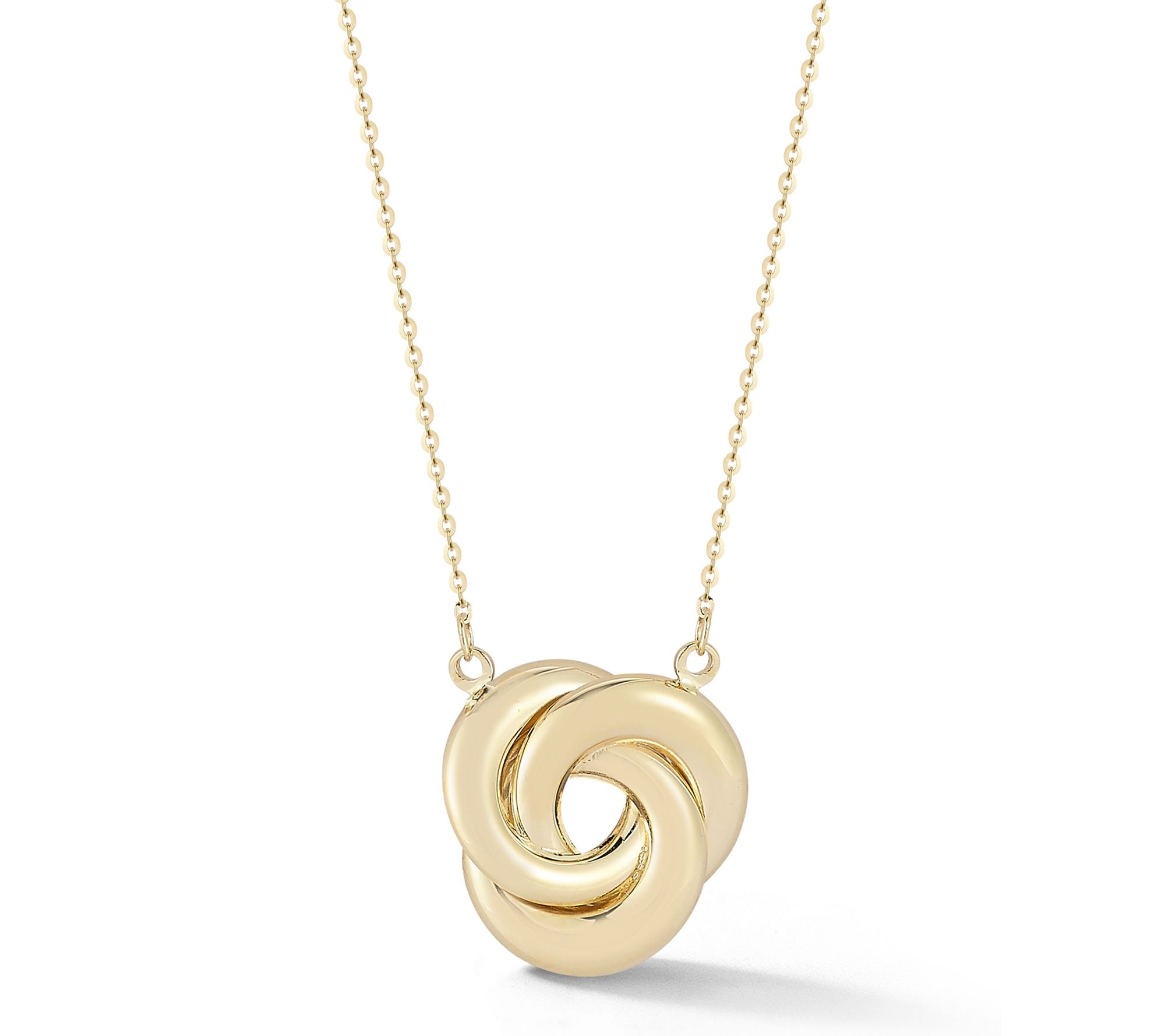 Luminosa Gold Bold Love Knot Necklace, 14K