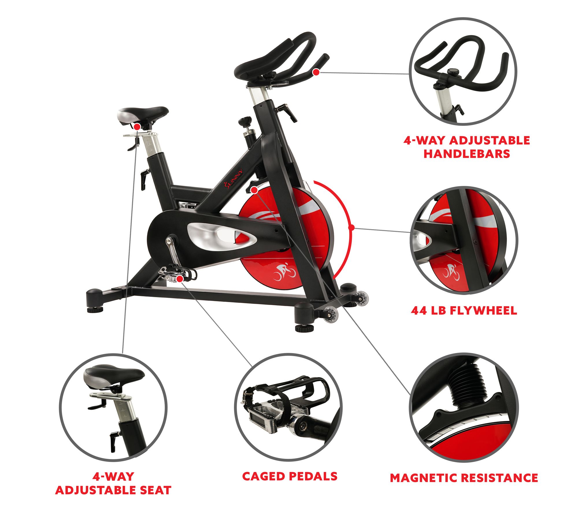 Sunny Health & Fitness Evolution Pro Indoor Cycling Bike