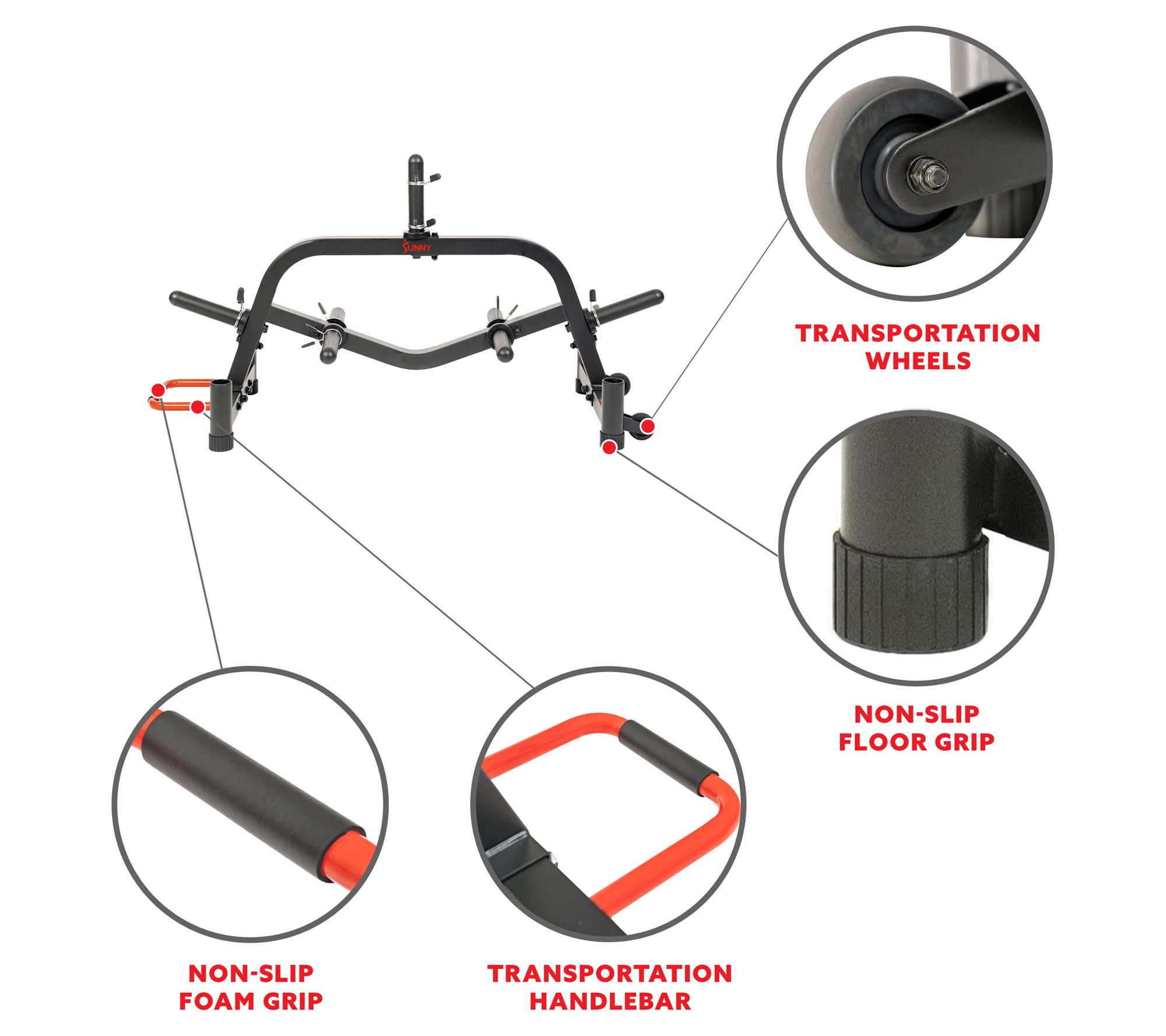 Sunny Health Fitness Weight Plate & Barbell Rac k - SF-XF9938