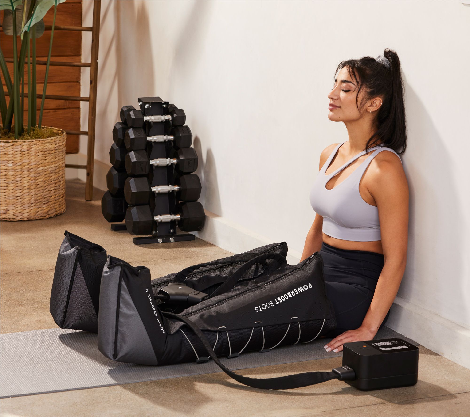 Sharper Image PowerBoost Air Compression Leg Massager 32