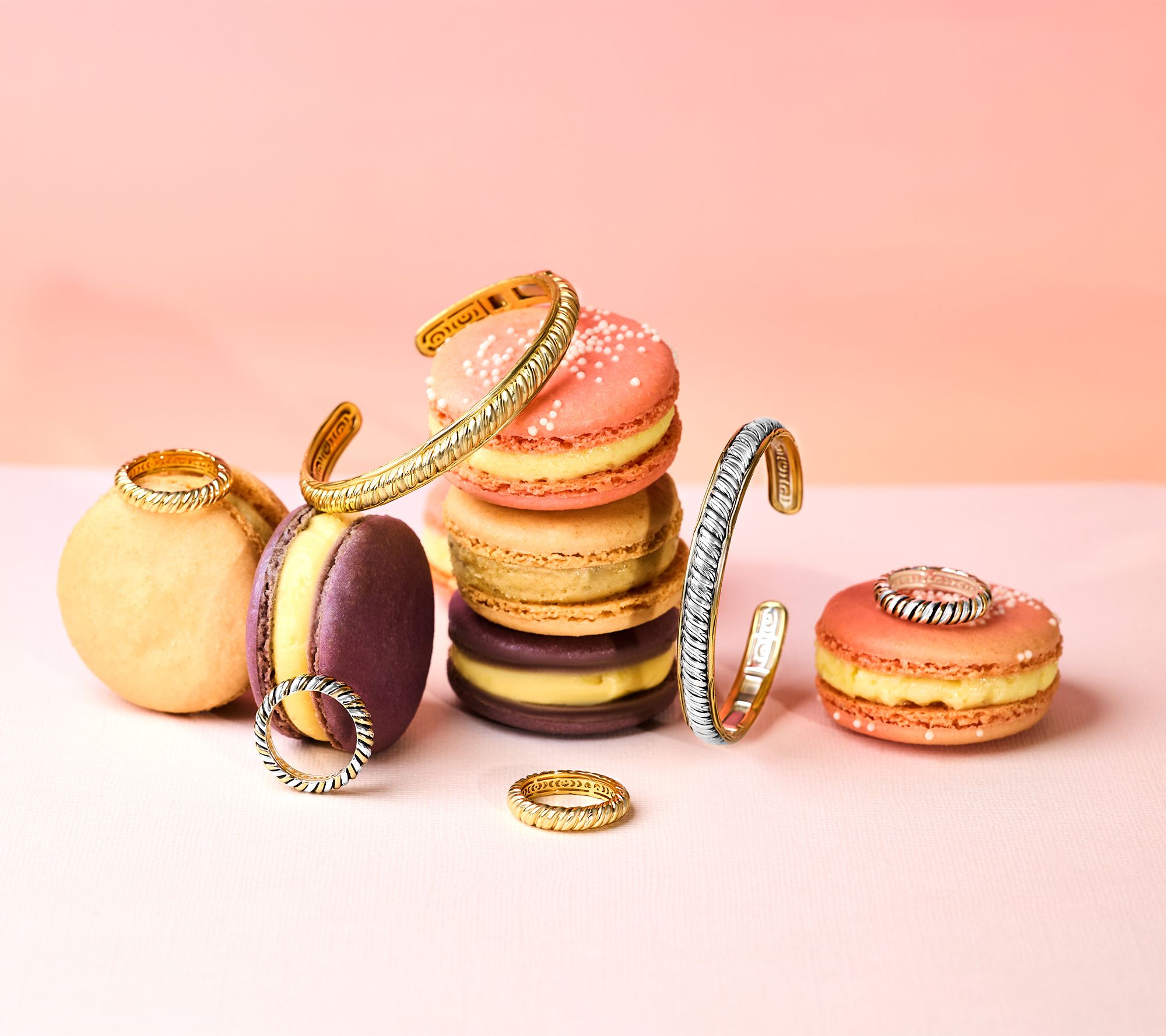 Christian James by Scott Grimes 14K Gold Clad Ripple Cuff Bracelet 14.6g