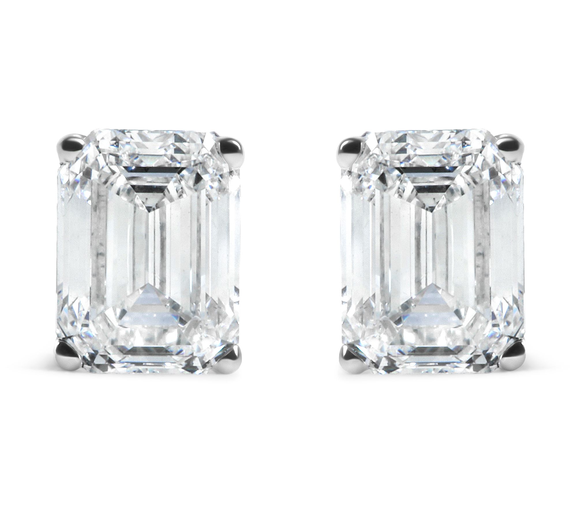 Haus of Brilliance Emerald Cut Lab-Grown Diamond Earrings, 14