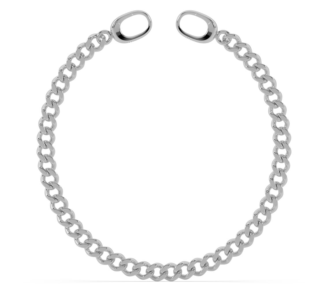 ONI Fine Jewelry Sterling Silver Baby Cuban Link Bracelet