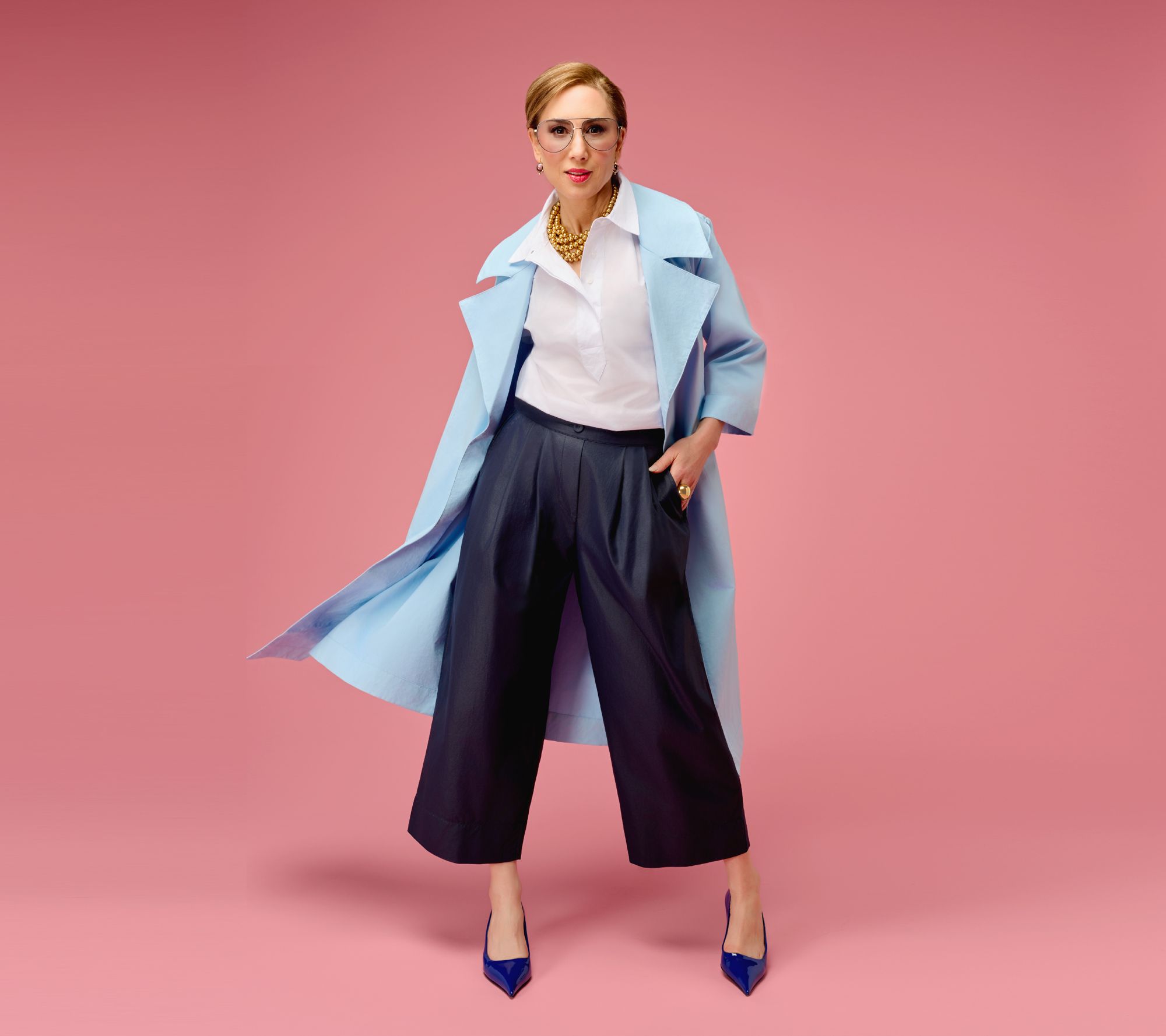 Carla Rockmore Collection Regular Taffetta Trench Coat