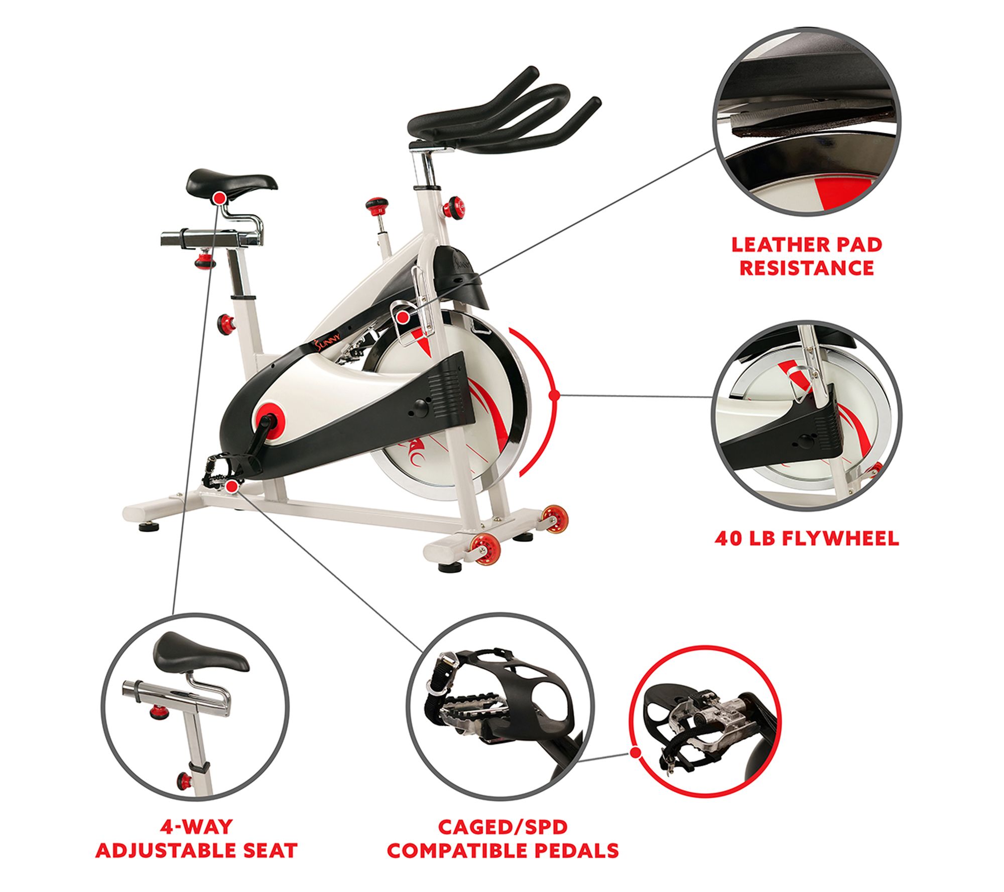 Sunny Health & Fitness SF-B1509 Belt Drive Premium Indoor Bike