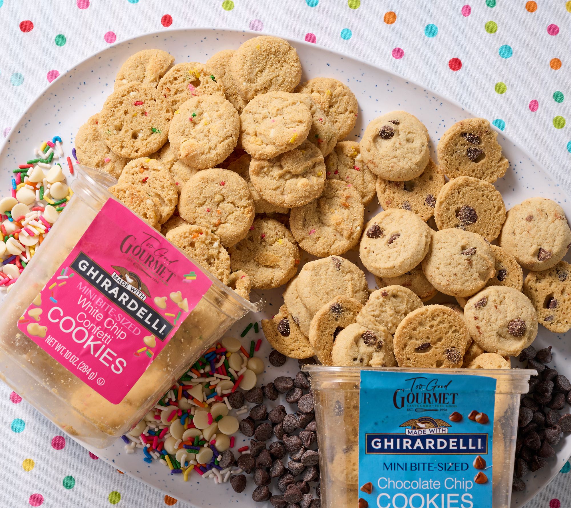 Too Good Gourmet 80 ct Ghirardelli Cookies in 2 Tubs