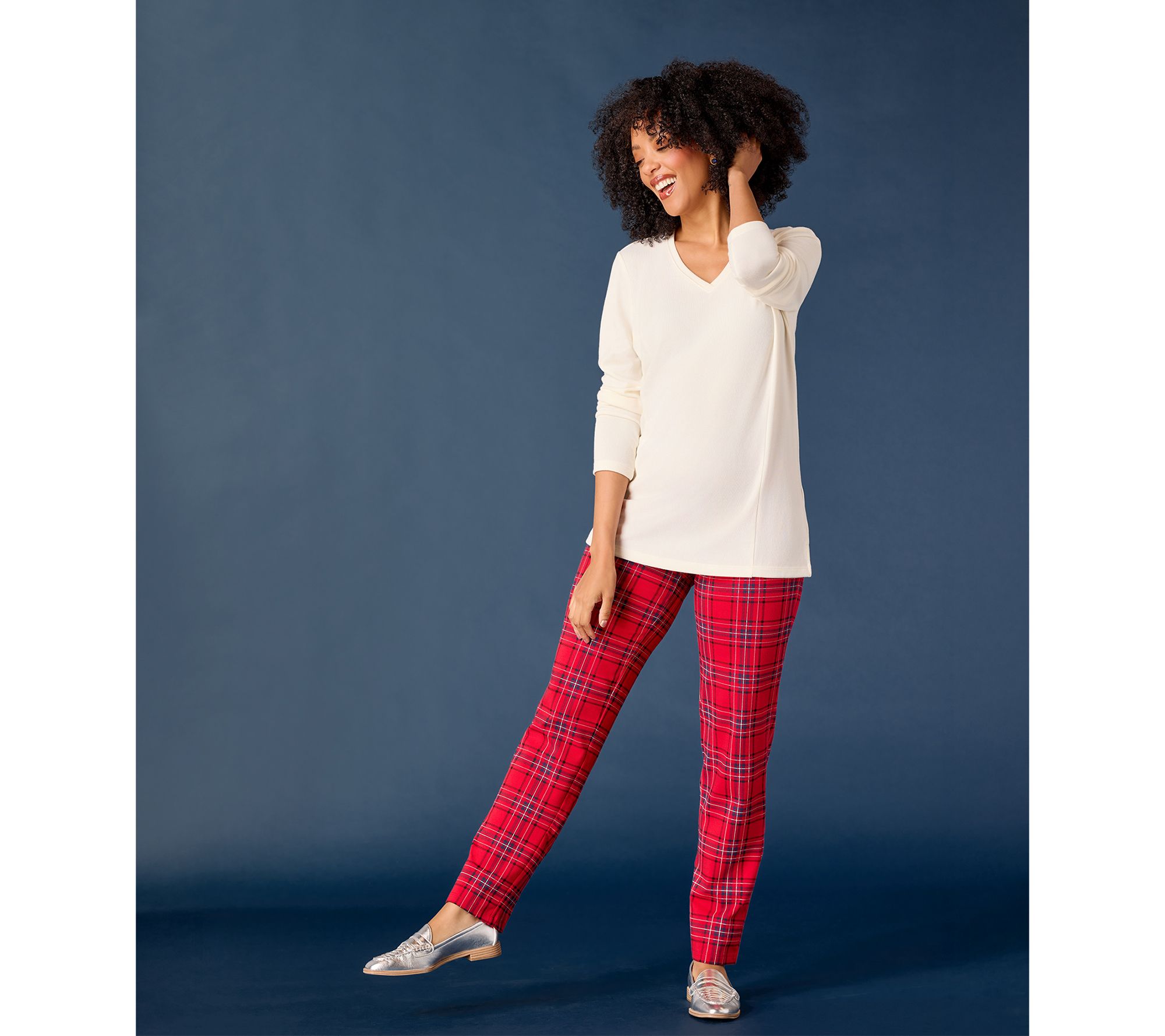 Denim & Co. Tall Duo Stretch Straight Leg Pants