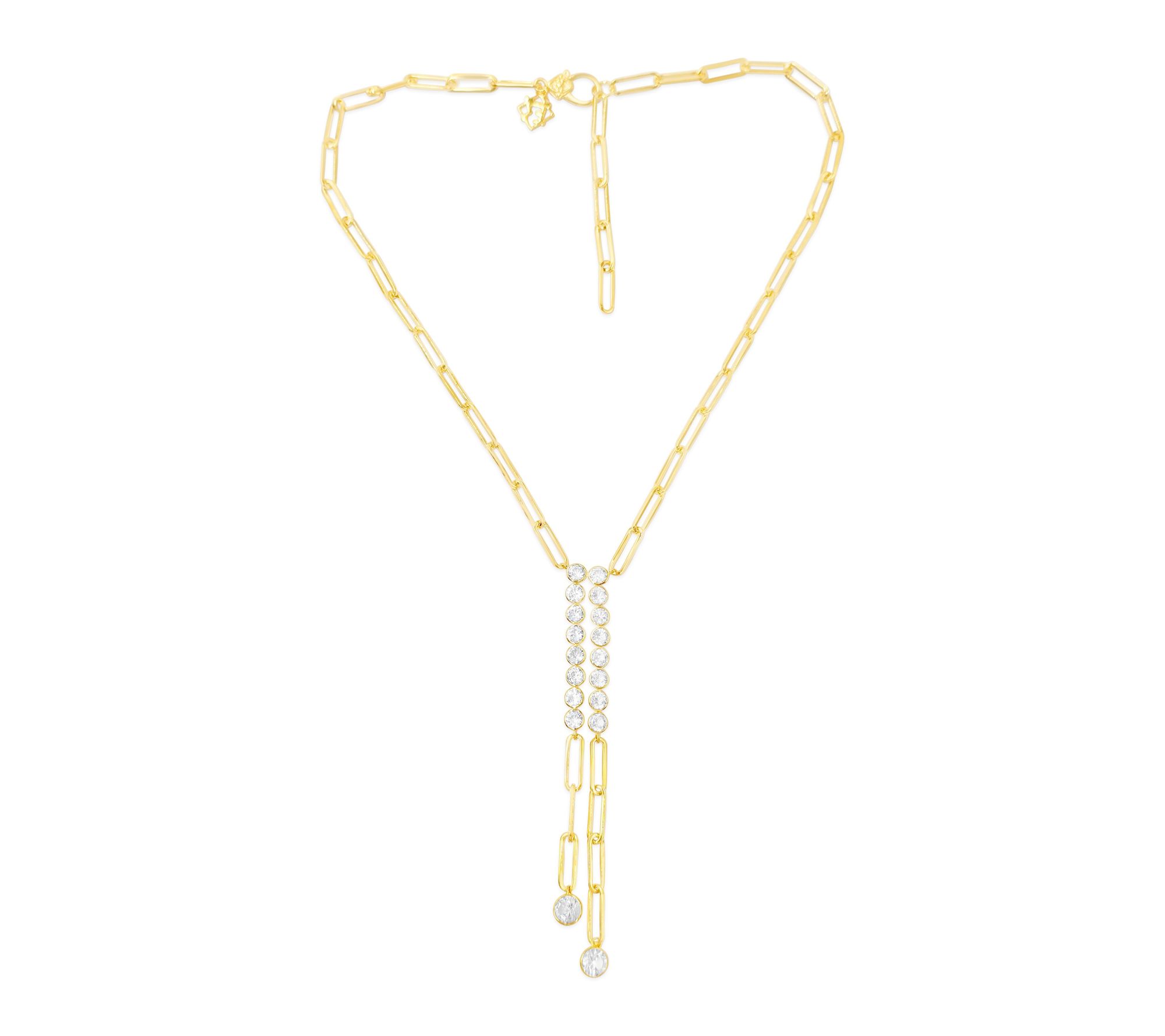 Elyse Ryan 14K Gold Clad White Topaz Sloane Necklace