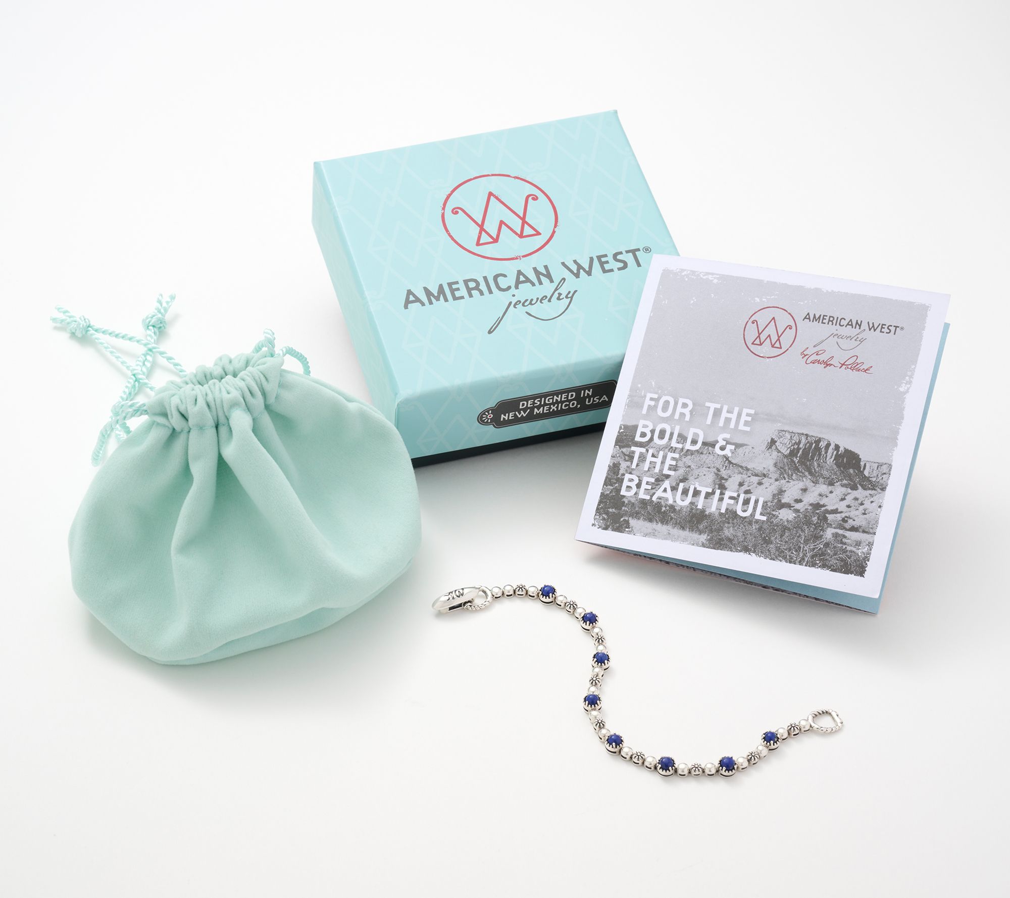 American West Sterling Silver Desert Flower Tennis Bracelet