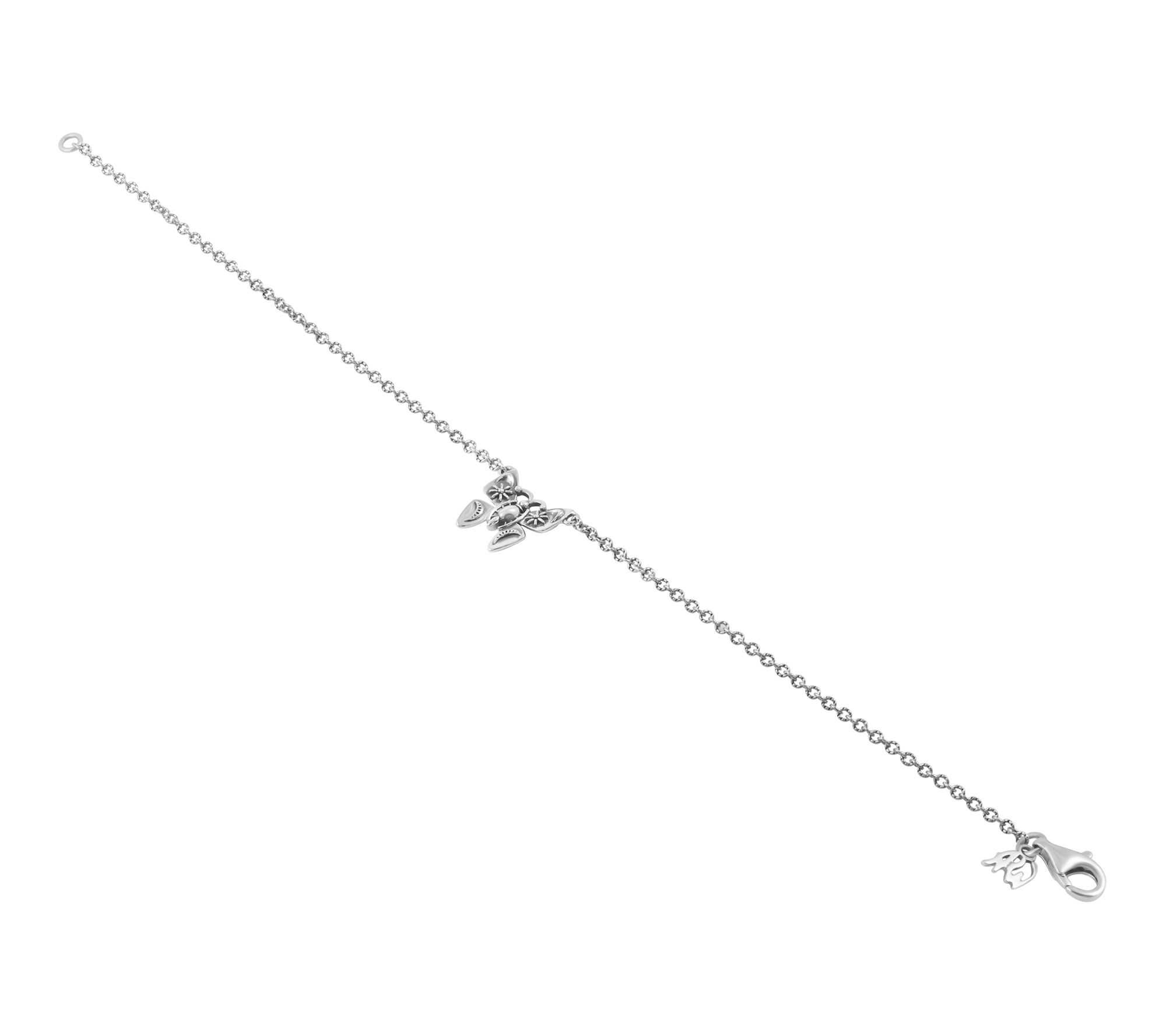 American West Sterling Silver Critter ButterflyAnkle Bracelet
