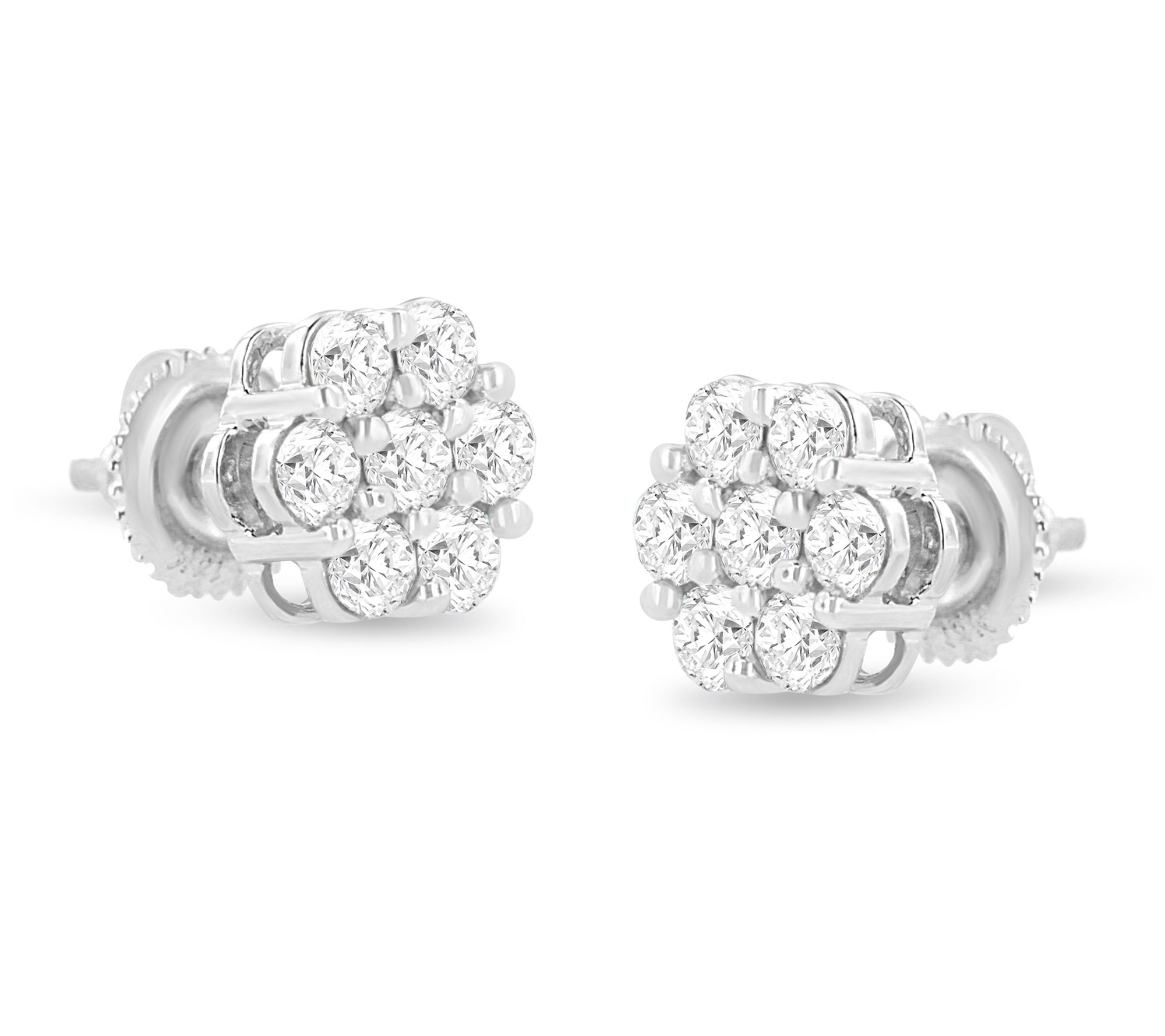 Haus of Brilliance Floral Lab Grown Diamond Earrings, 14K Gold