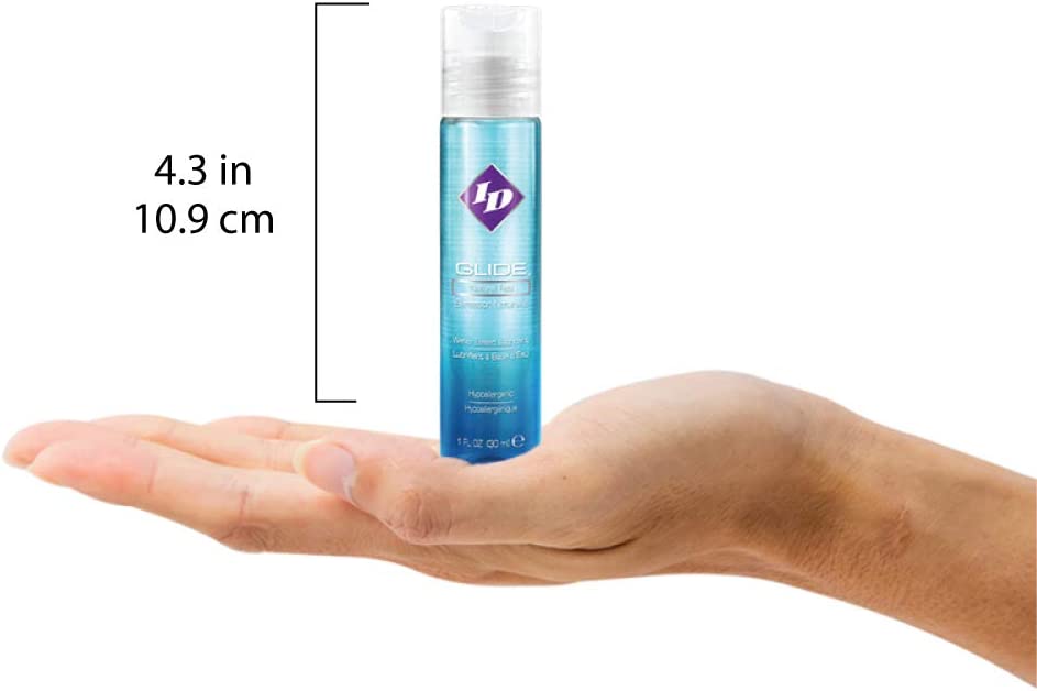 ID Lubricants Glide 128 Fl Oz Natural Feel Water-Based Personal Lubricant, Clear, 128 Oz