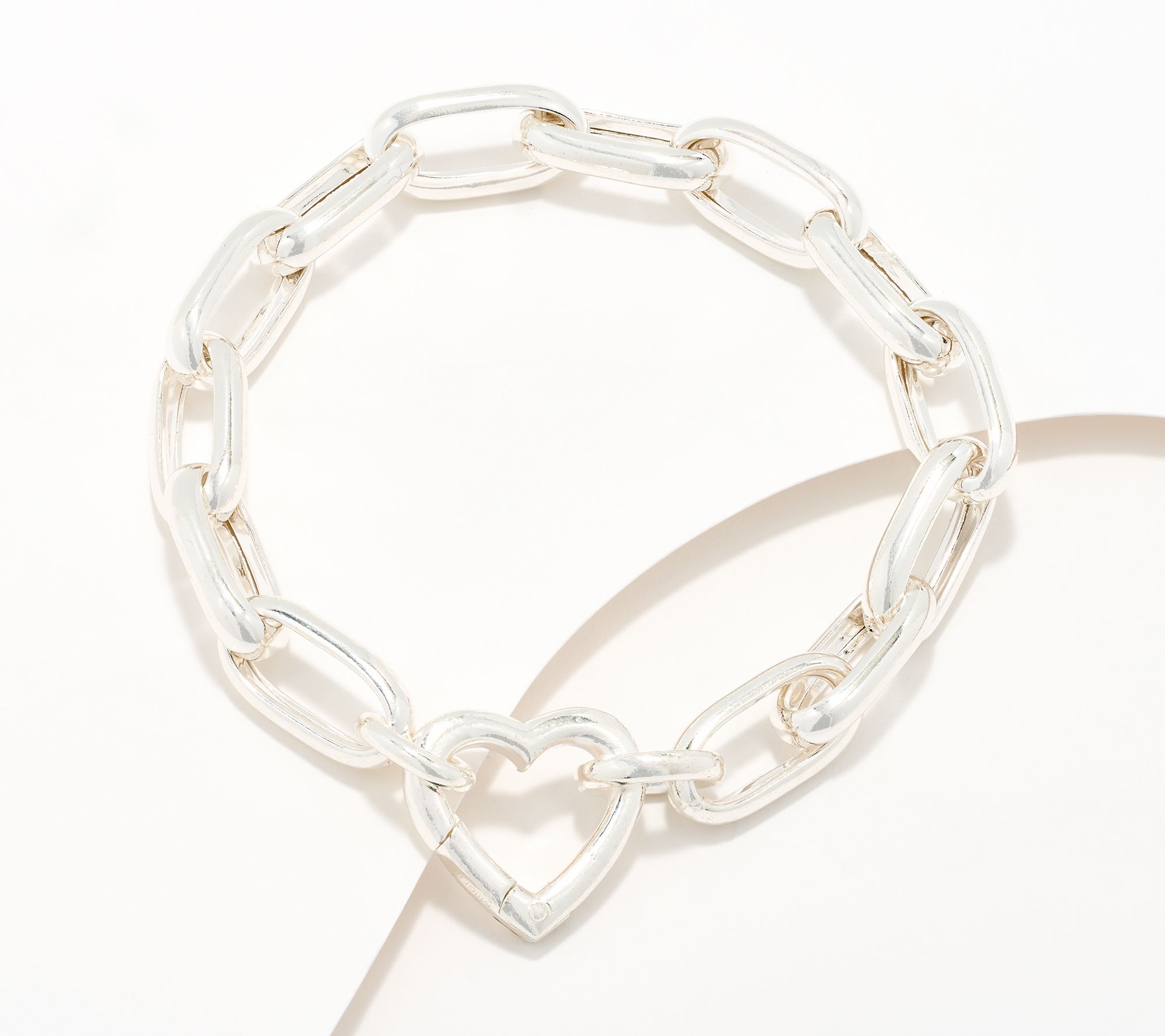 UltraFine 950 Silver Heart Closure Choice of Chain Bracelet