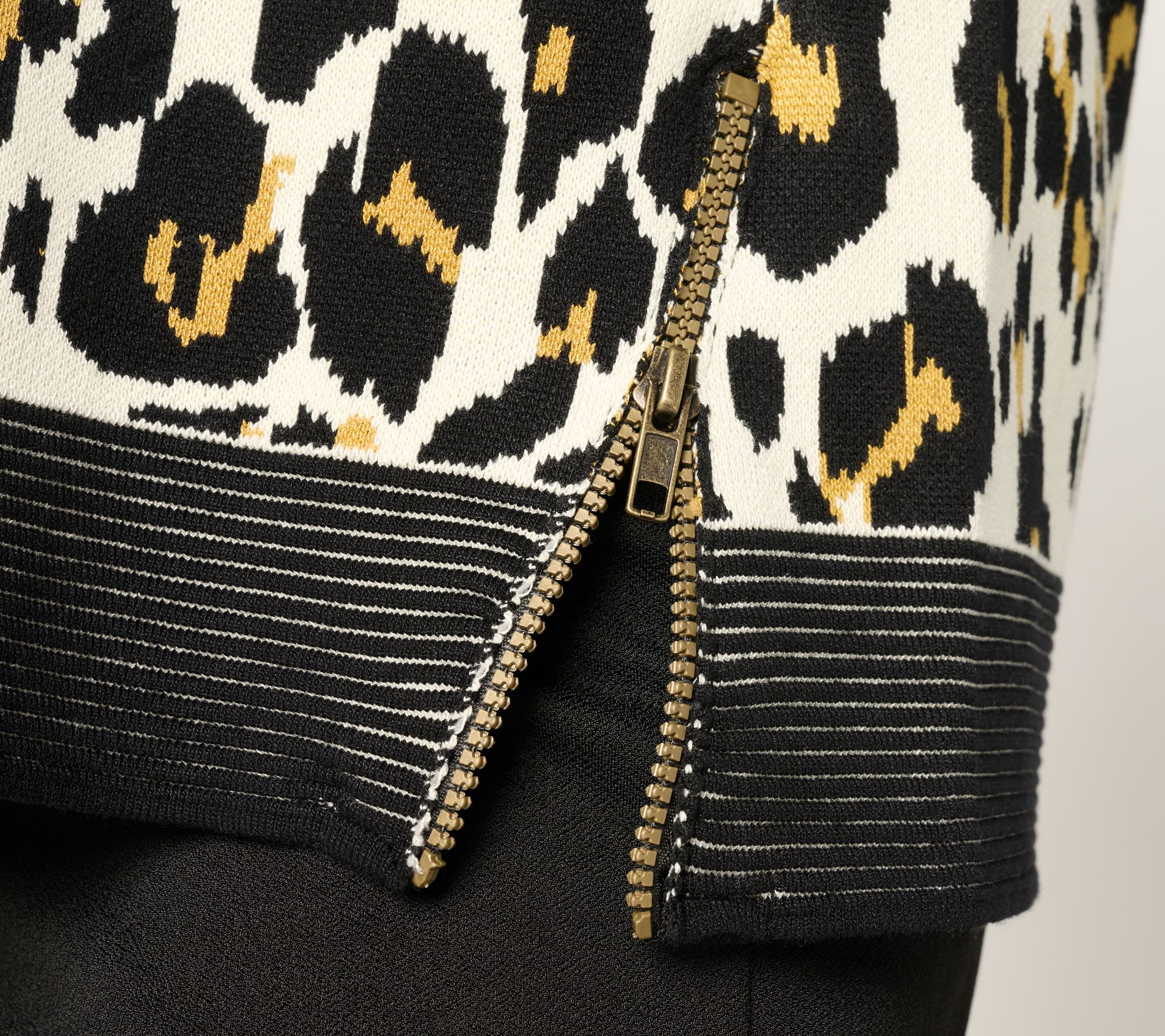 nicole by Nicole Miller Printed Jacquard Sweater