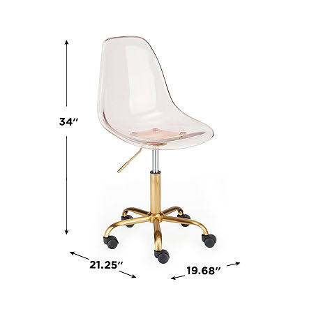 Mainstays Acrylic Rolling Office Chair, Lantana