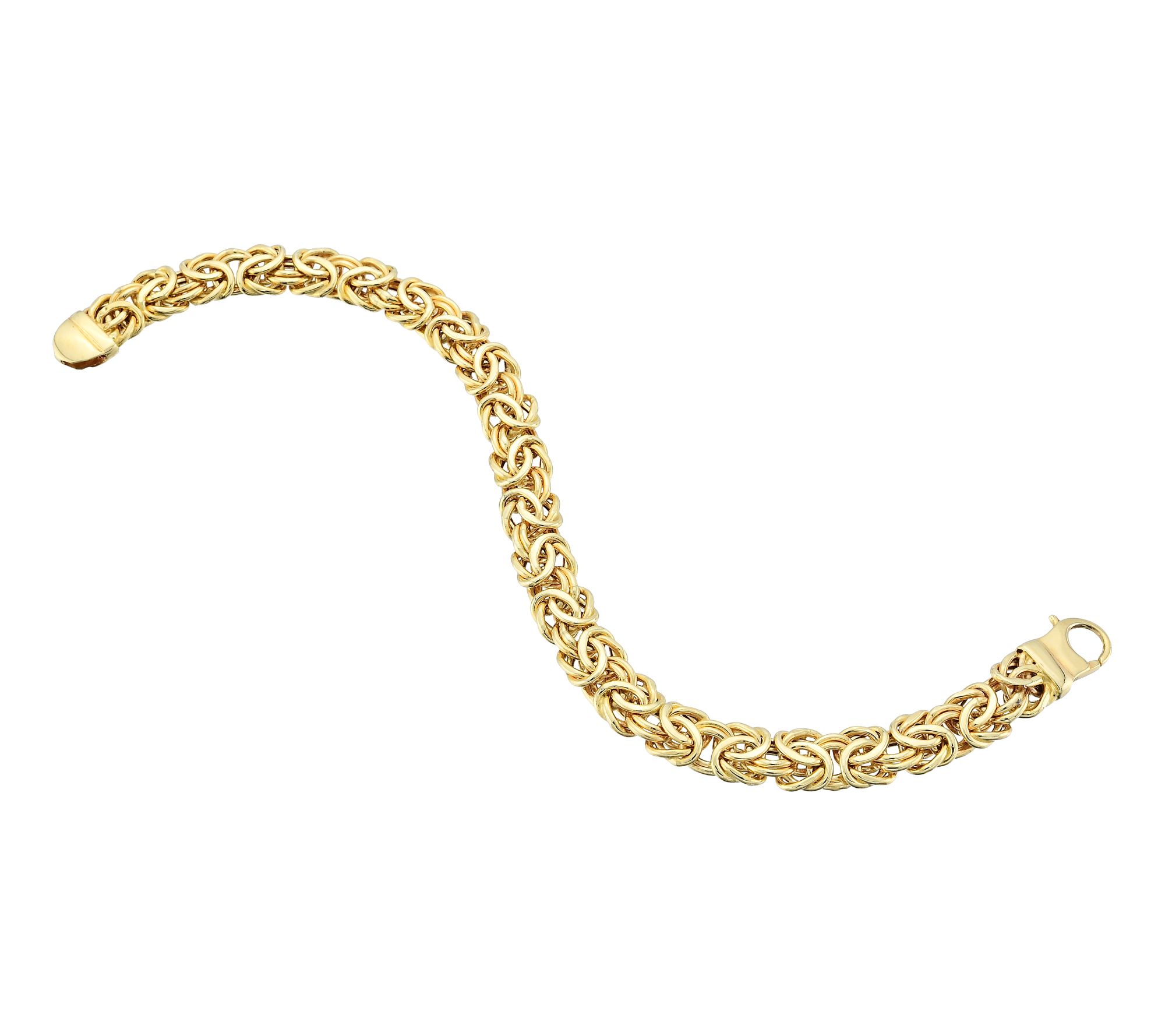 Adorna 14K Gold 8mm Byzantine Chain 7-1/2
