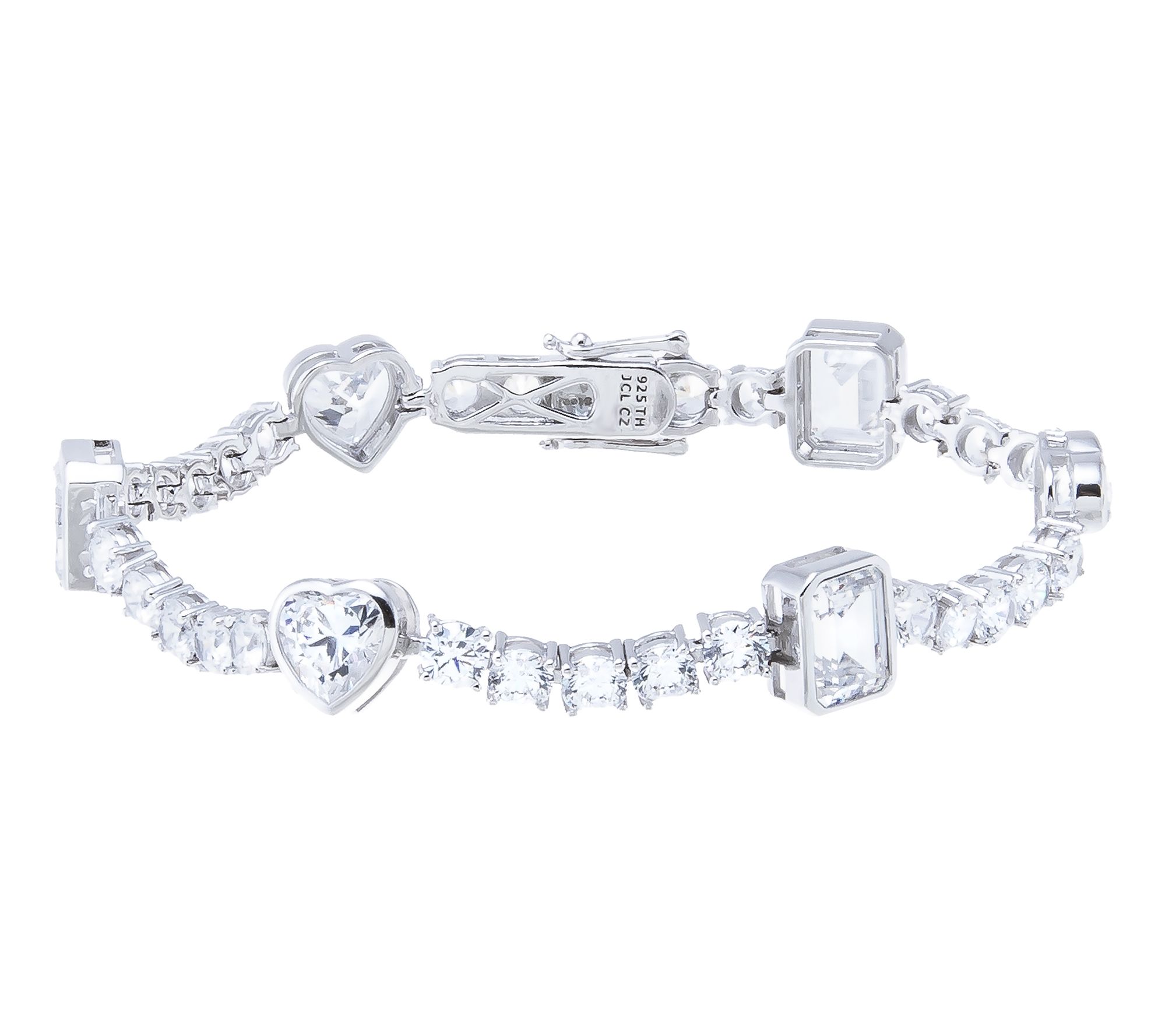 Diamonique x Jennifer Miller Multi-Cut Line Bracelet, Sterling