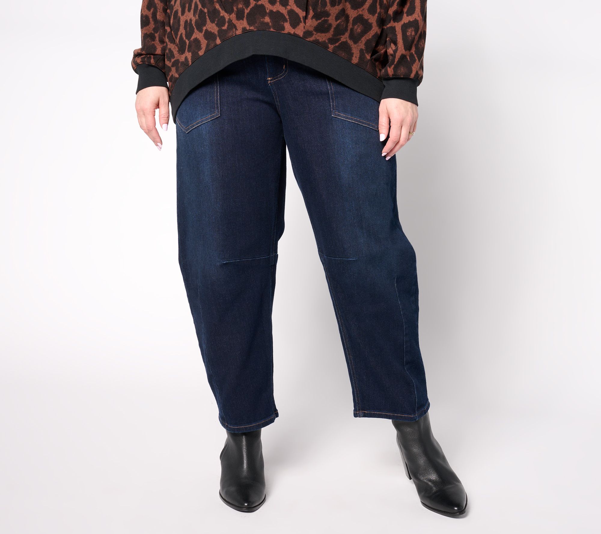 Carla Rockmore Collection Regular Barrel Leg Jean - Indigo