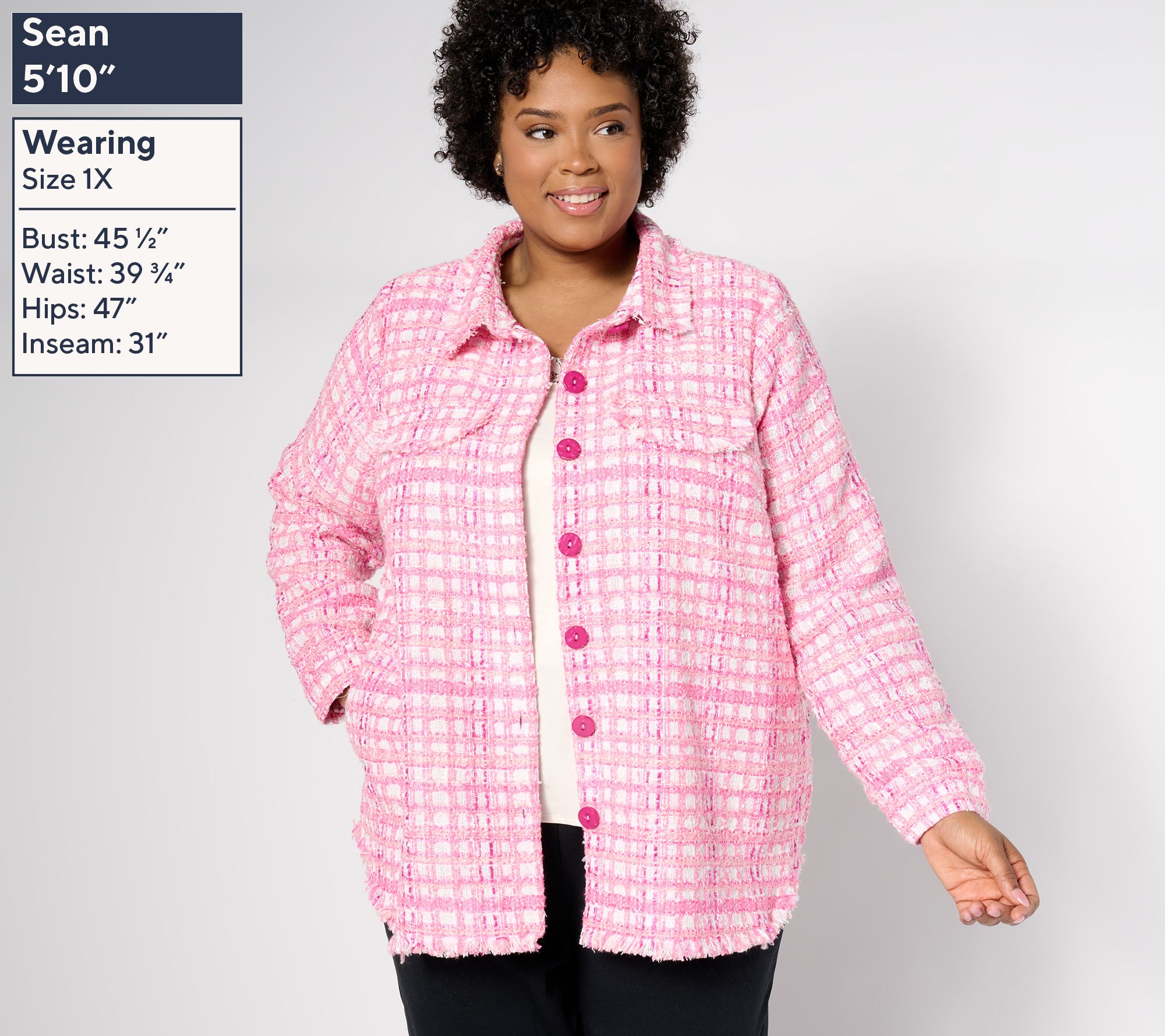 Jingle Belles by Kim Gravel Girl Boss Boucle Shacket