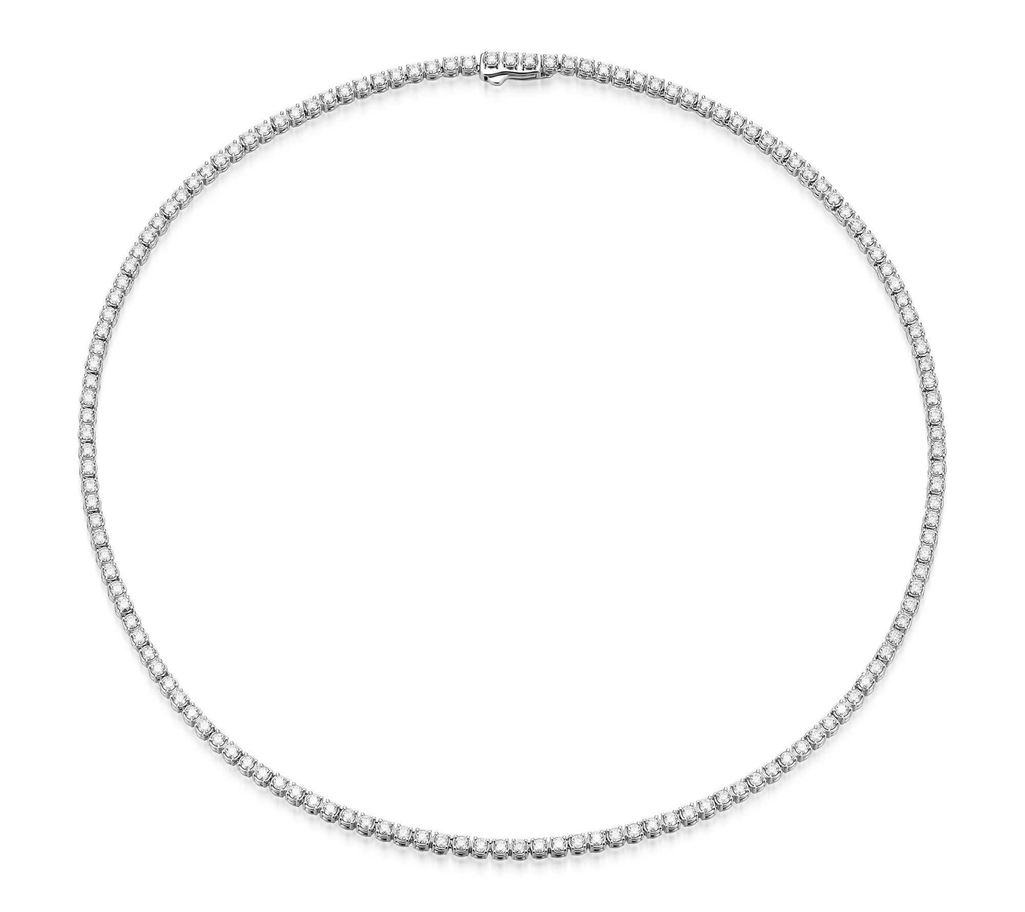 Moissanite 6.10 cttw Tennis Necklace, SterlingSilver