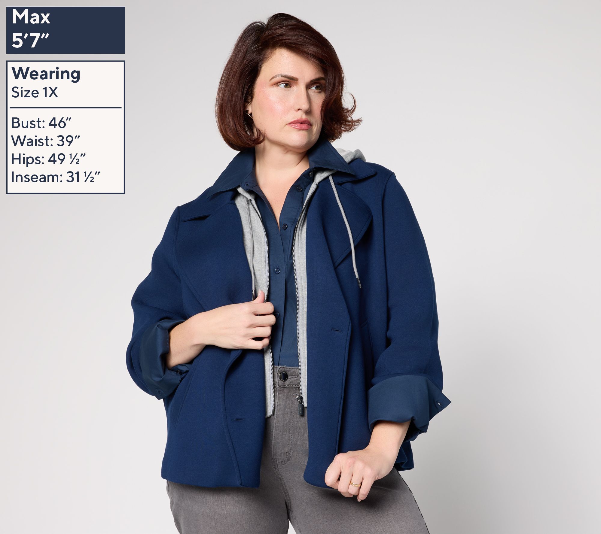 RM Studio x Rebecca Minkoff Kelly Peacoat w/ Removeable Hood