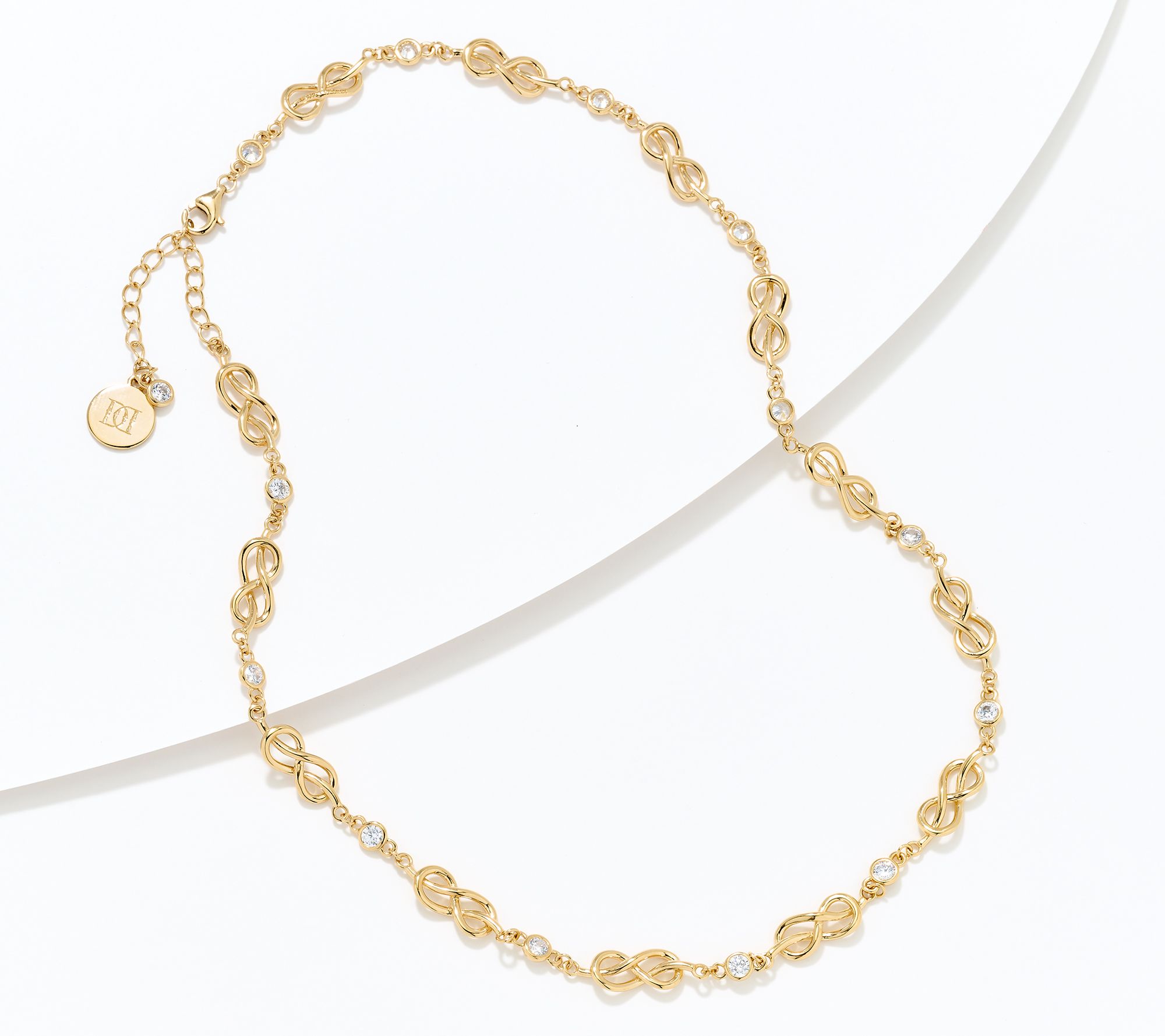 Diamonique x Prince Dimitri Knot of True Love Necklace, Sterling Silver