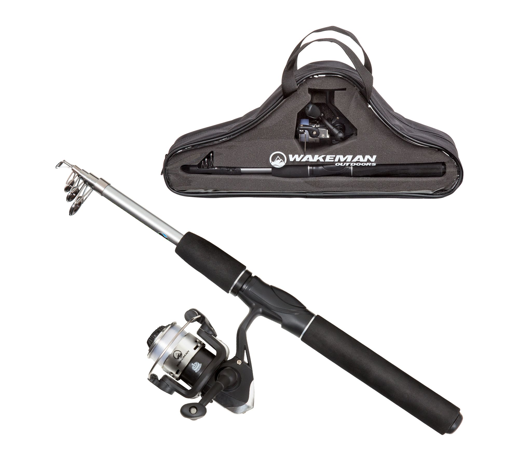 Wakeman Fishing Rod &Reel Combo Spinning Reel Telescopic Pole