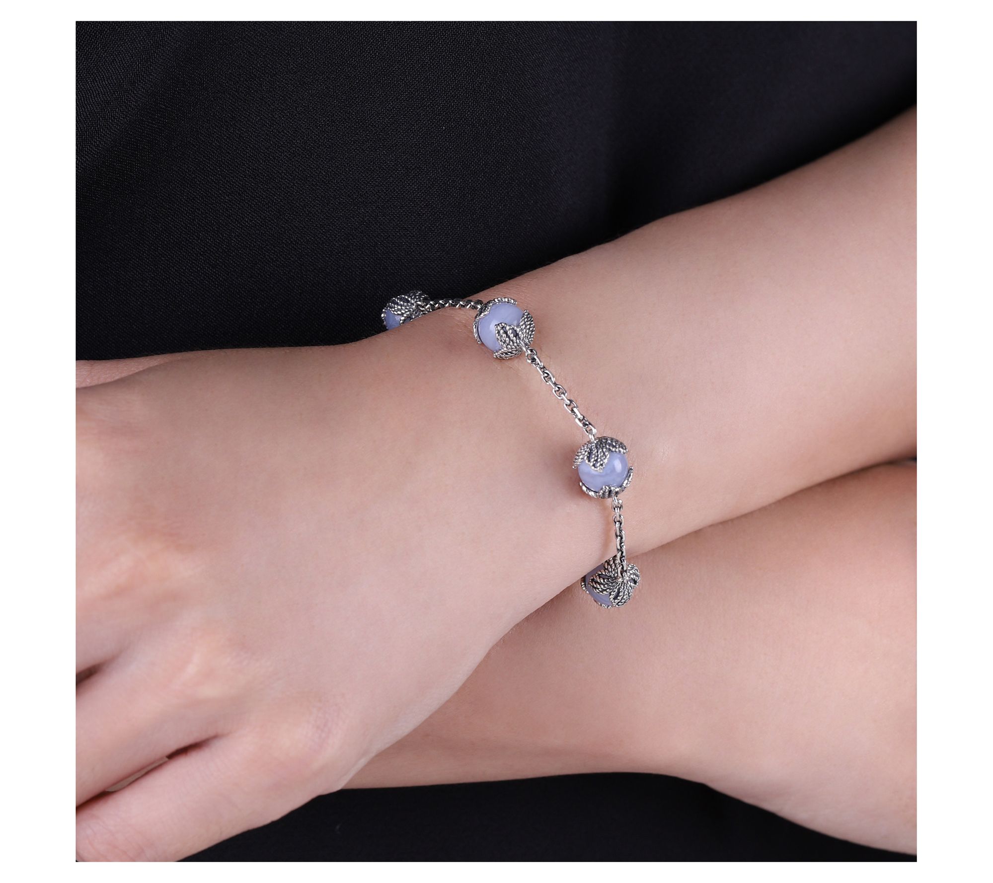 Tiffany Kay Studio Sterling Silver Blue Lace Agate Bracelet