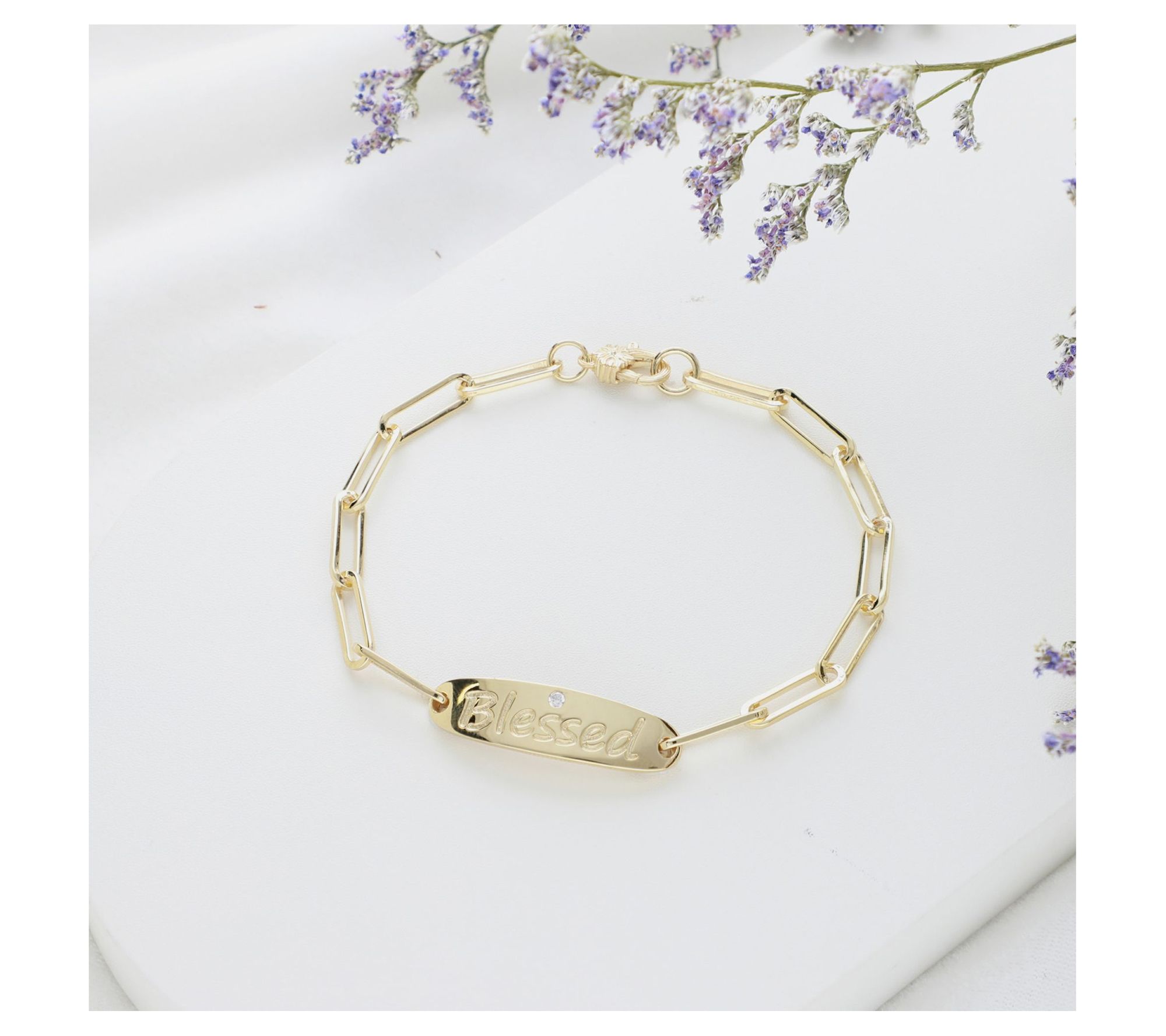 Ariva 18K Gold Clad Diamonique Affirmation Bracelet