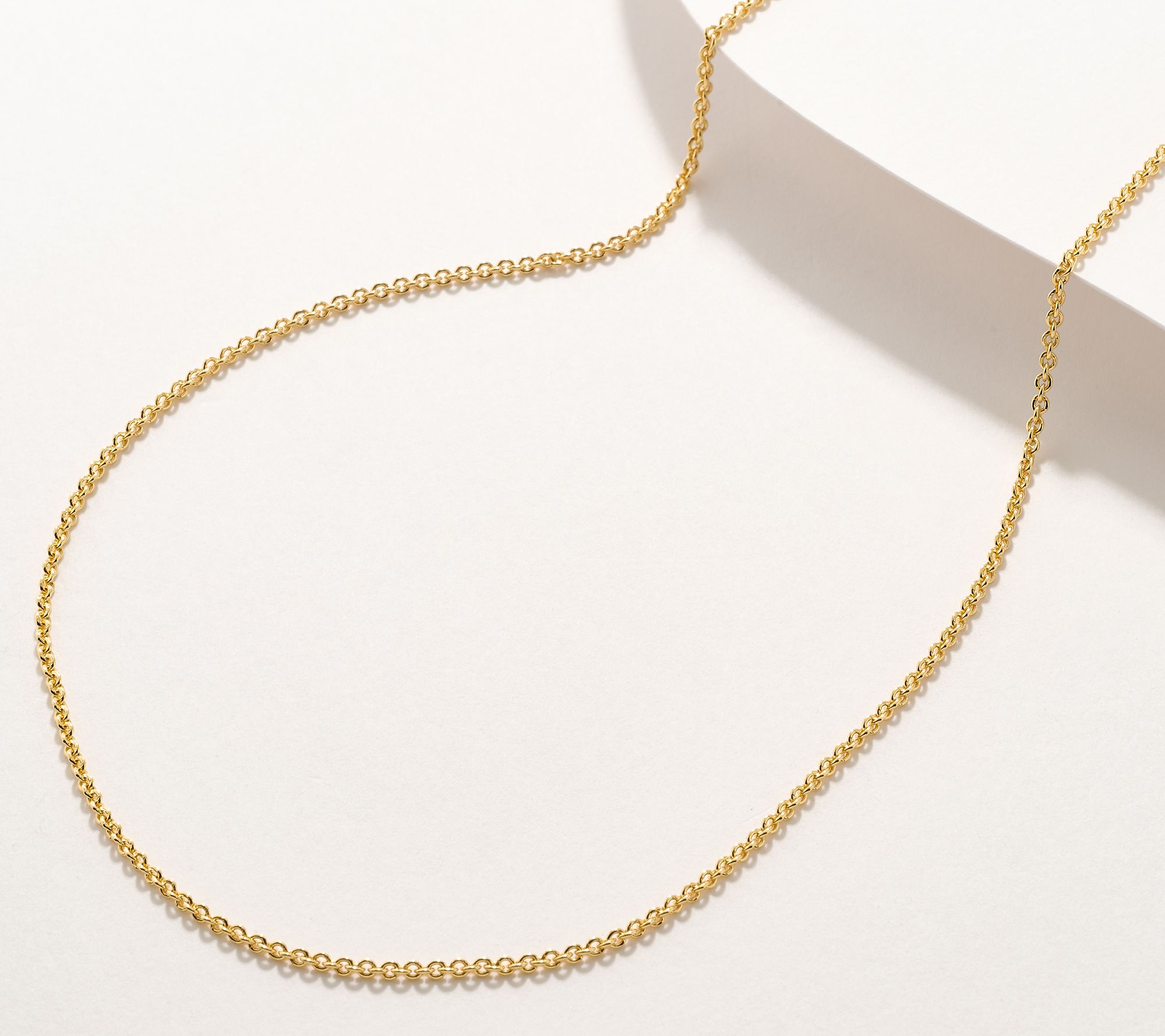 UltraFine 950 Silver Adjustable Rolo Chain 24