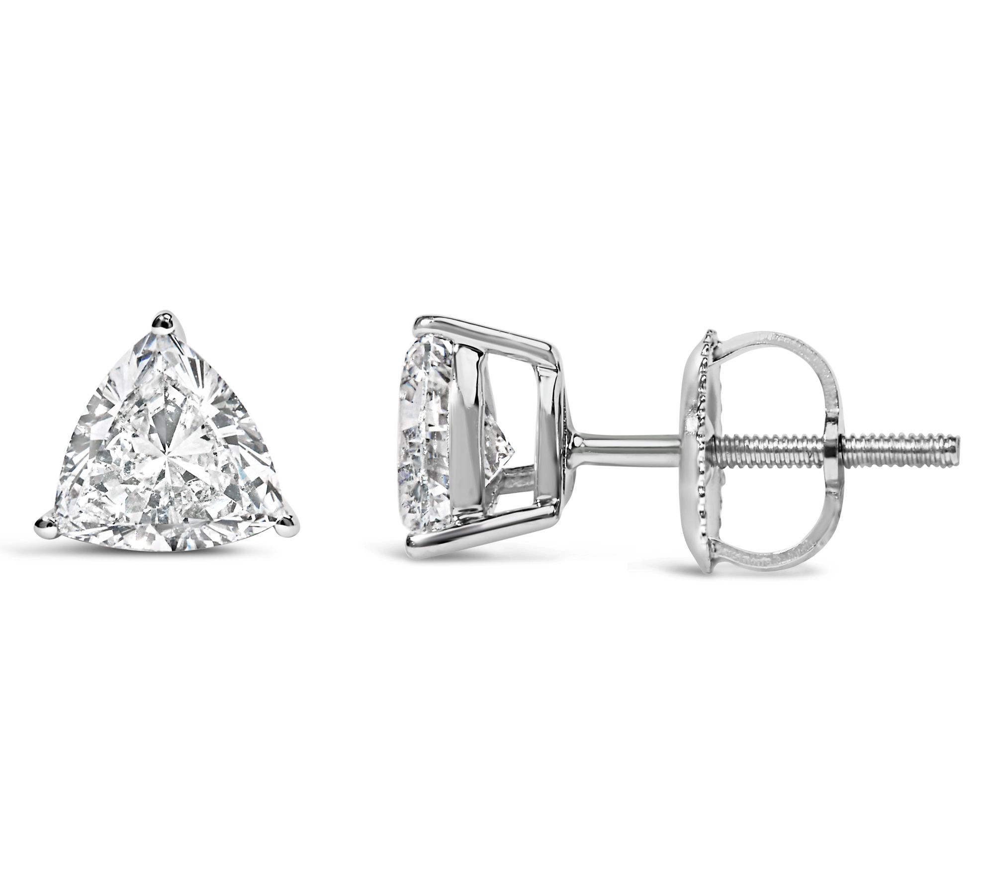 Haus of Brilliance Lab-Grown Diamond Trillion Earrings, 14K