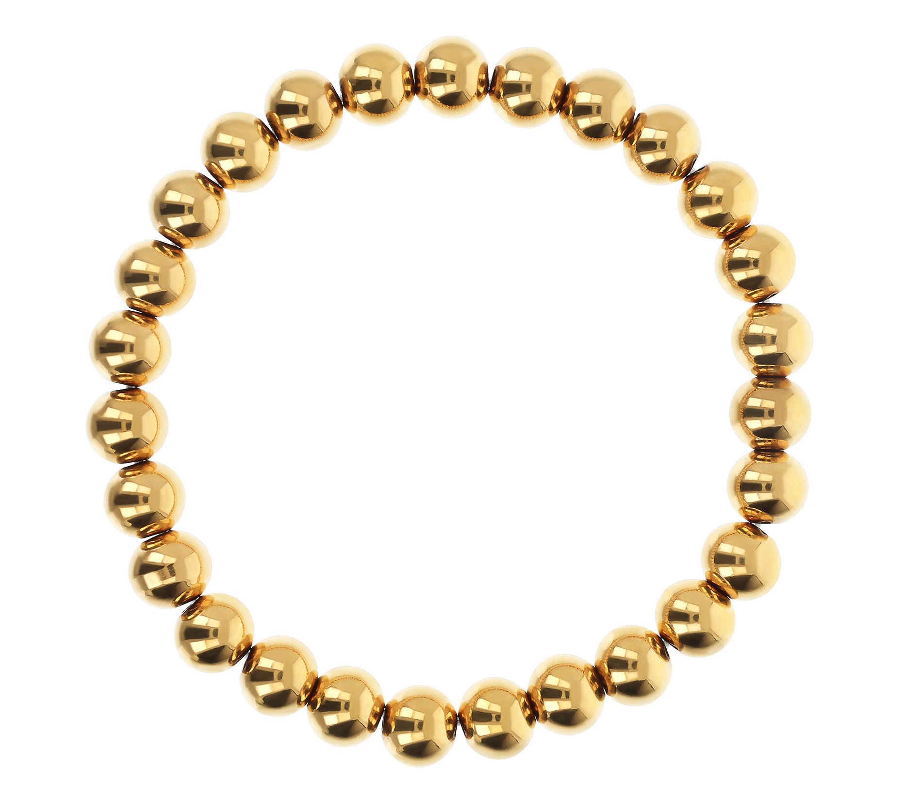 Steel by Design Polished 8mm Bead Stretch Bracelet