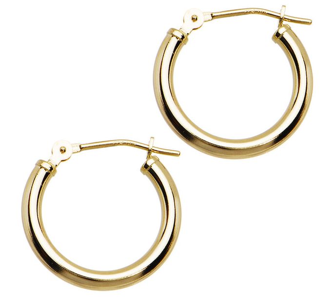 Alkeme 14K Gold 'Get Charmed' Hoop Earrings