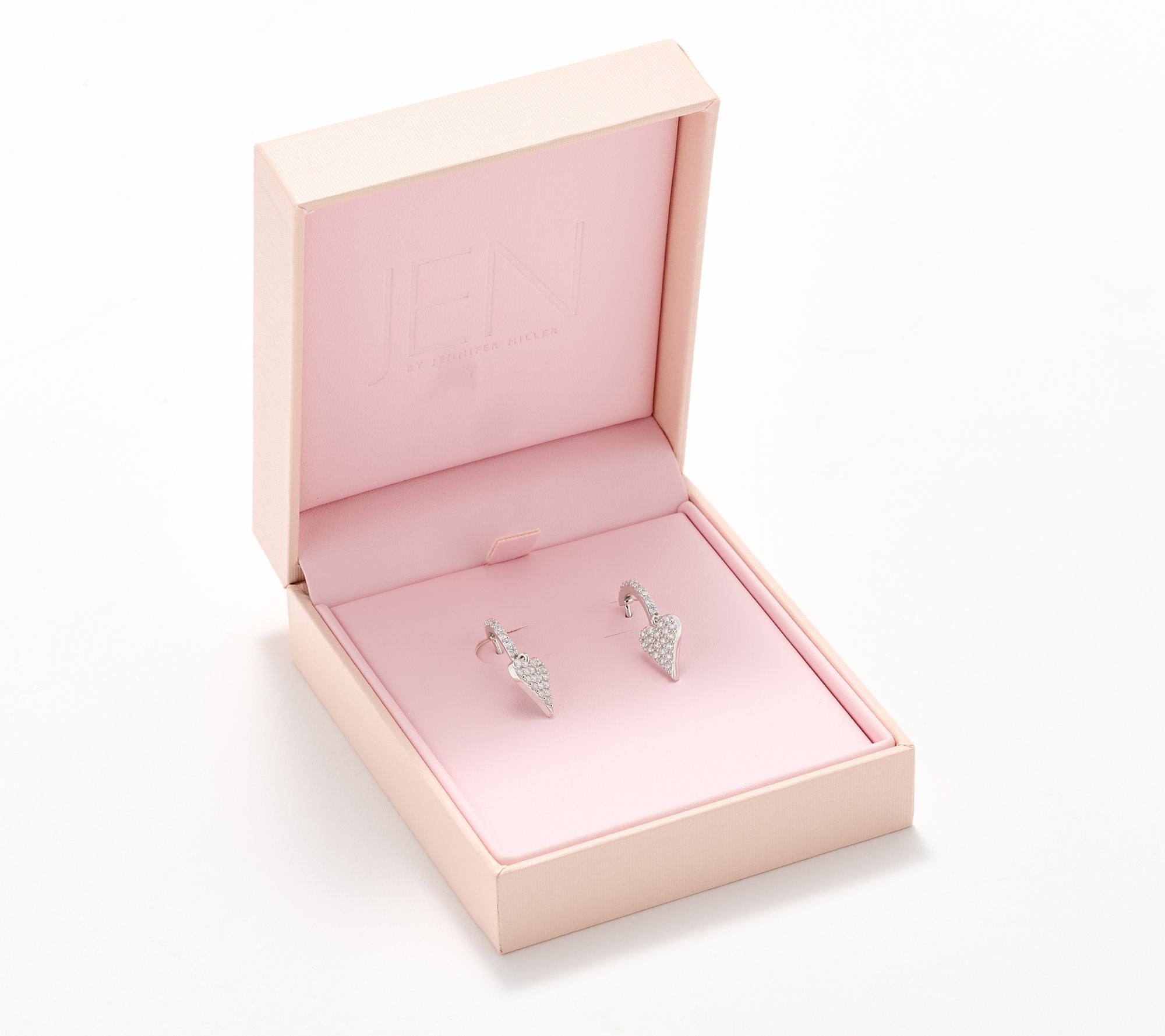 JEN by Jennifer Miller Lab Grown Diamond Heart Drop Earrings