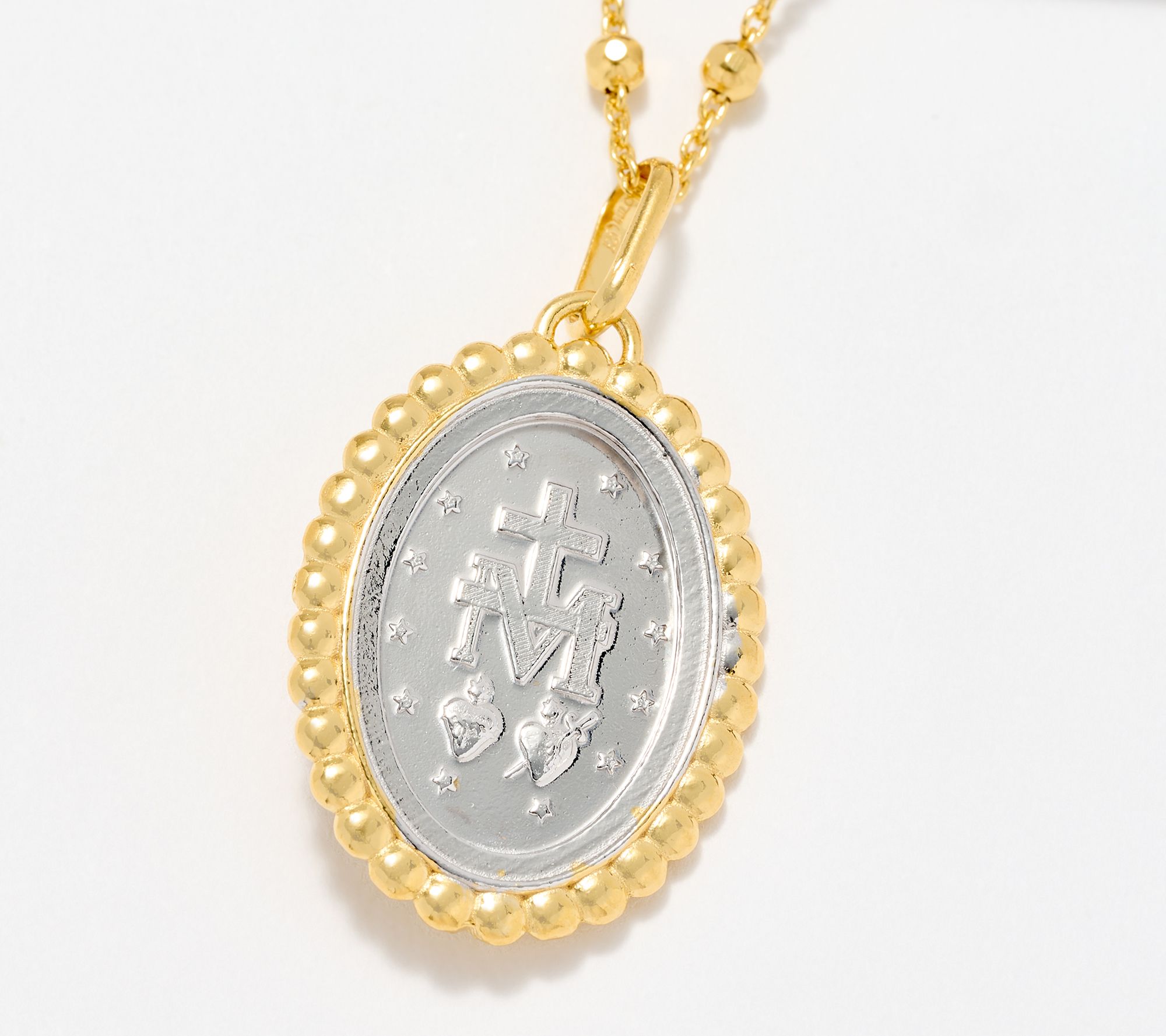 David Markstein Sterling Silver Miraculous Medal Medallion 18