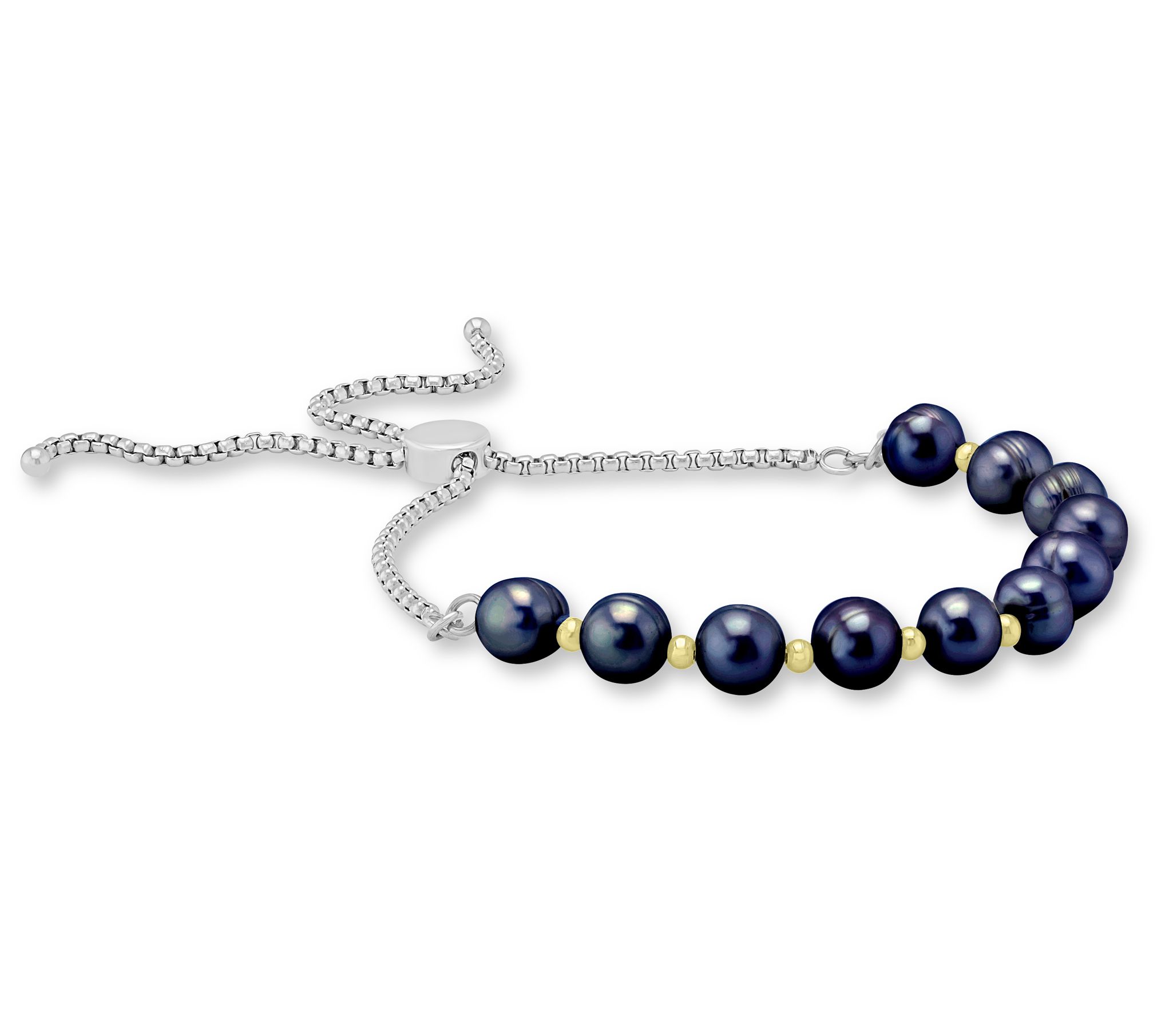 Steel by Design Cultured Pearl Adjustable Bracelet