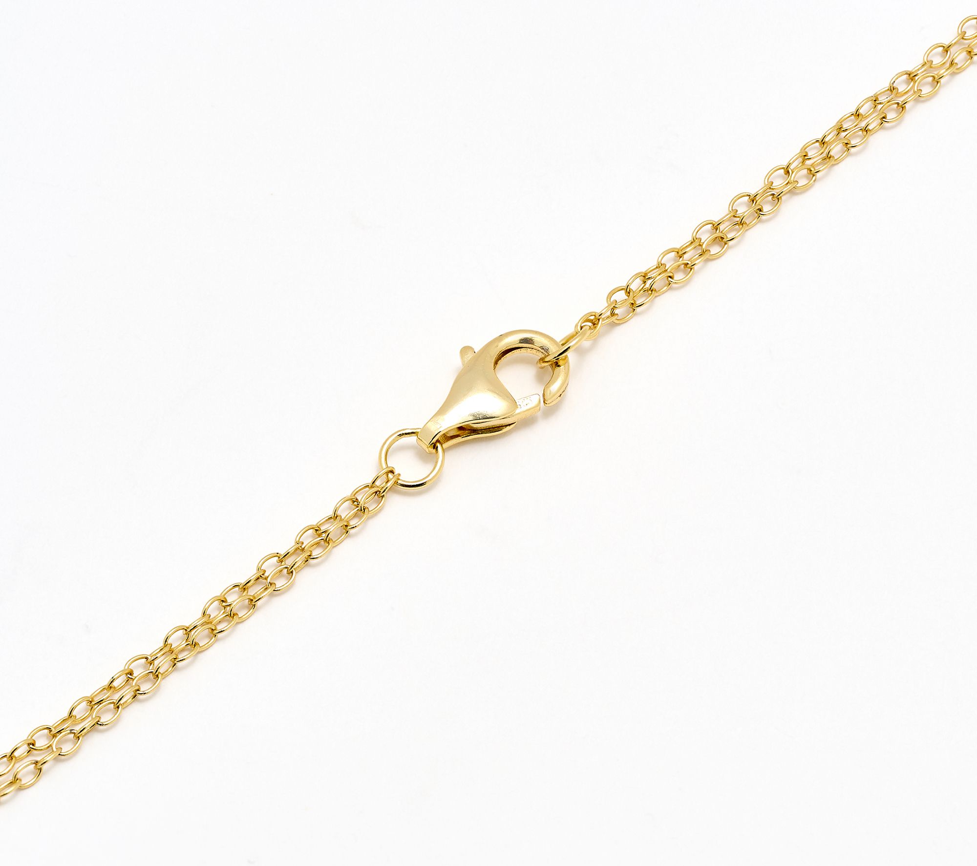 Diamonique 14K Gold Plated Initial Necklace with Gift Box